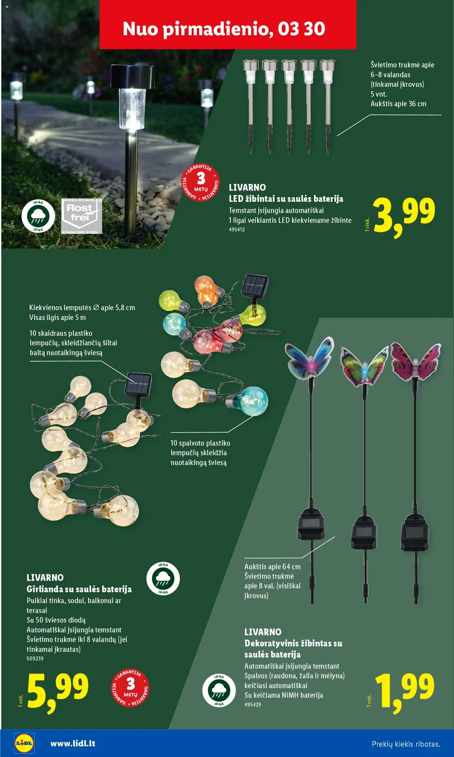 LIDL akcijos nuo 30.03.2026 | Puslapis: 12 | Prekių: Baterija