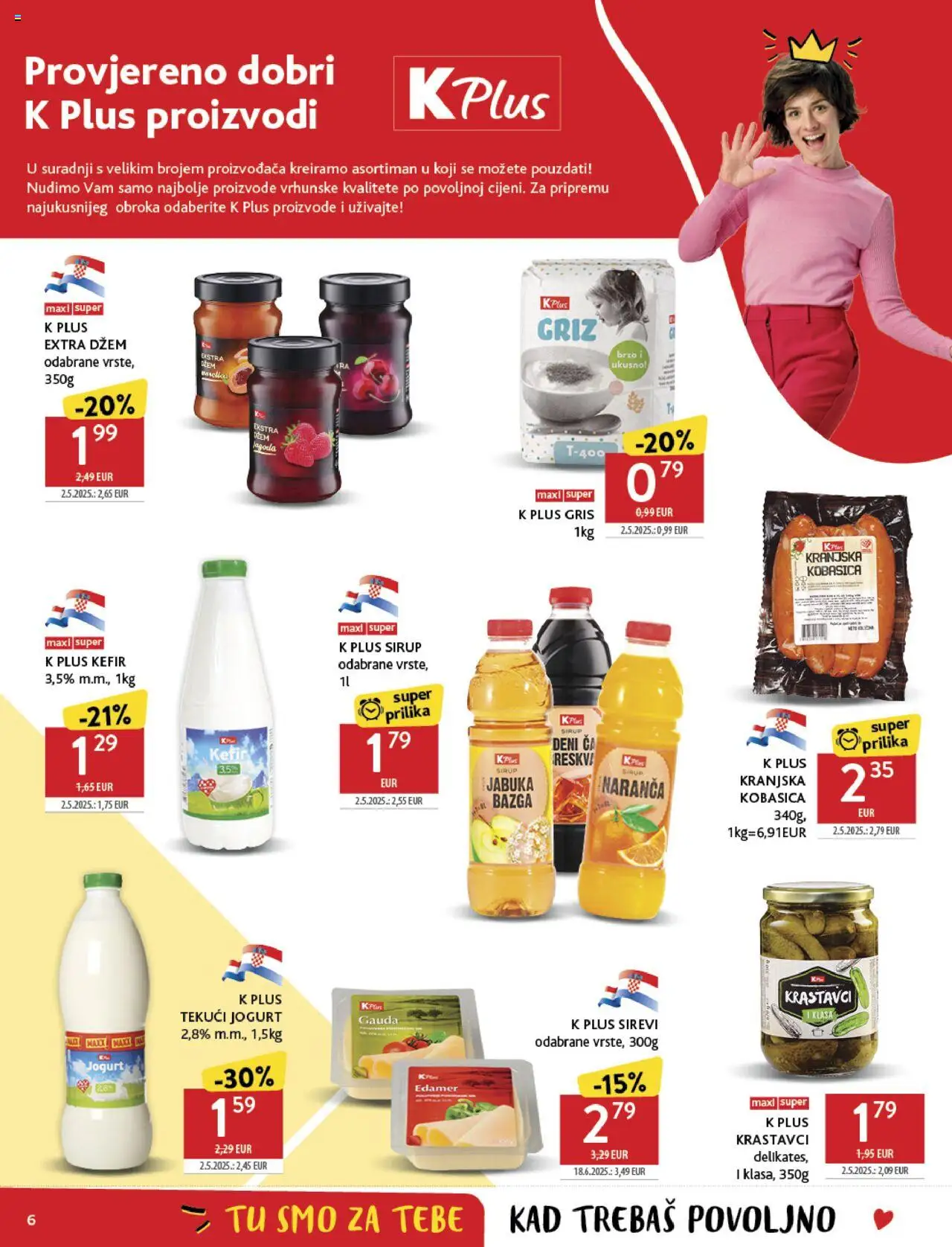 Konzum HR akciós ujság - amely érvényes a következő dátumtól: 06.08.2025 | Oldal: 6 | Termékek: Kefir