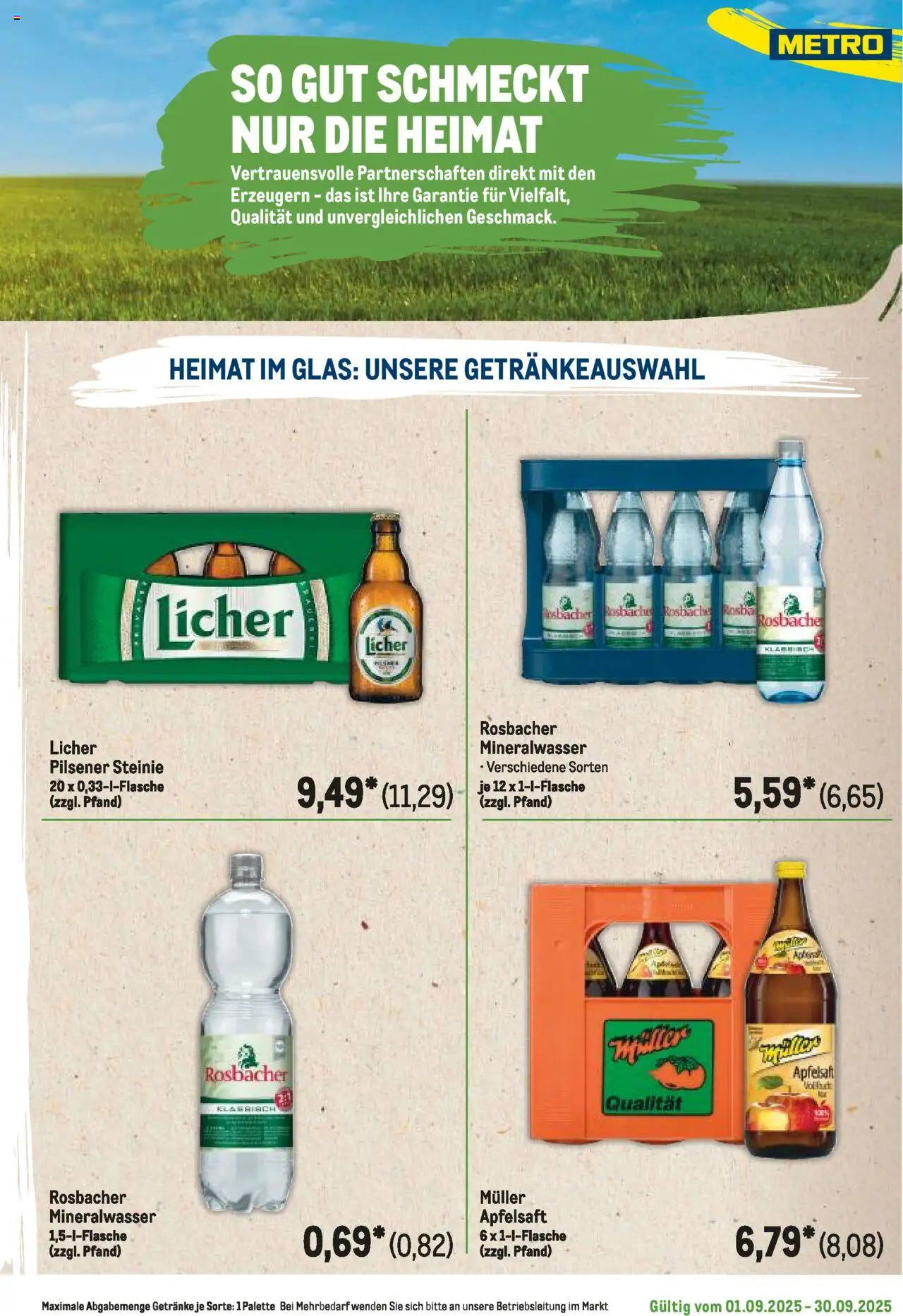 Metro Regionaler Flyer - gültig ab dem 01.09.2025 | Seite: 55 | Produkte: Apfelsaft, Mineralwasser