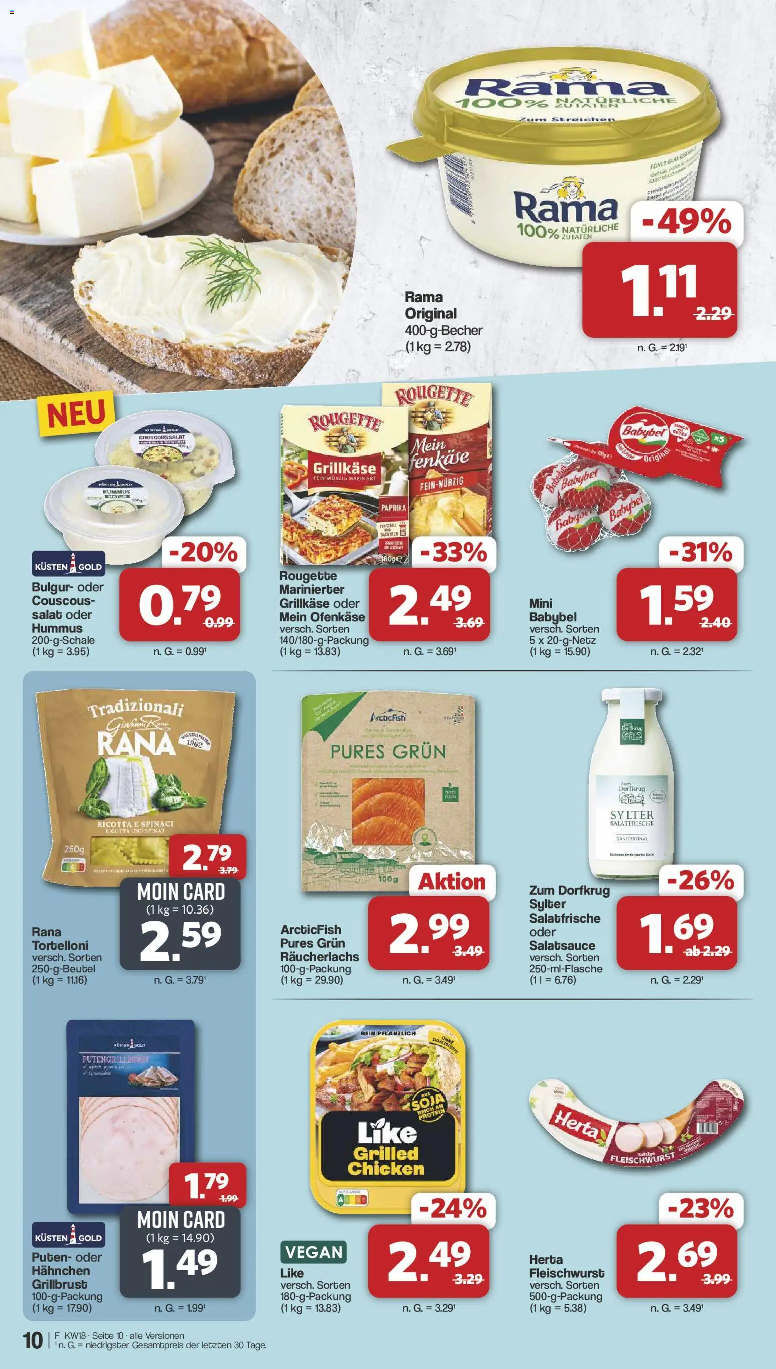 Famila Nordwest Prospekt 	 – gültig ab 27.04.2026 | Seite: 10 | Produkte: Rama, Räucherlachs, Paprika, Salat