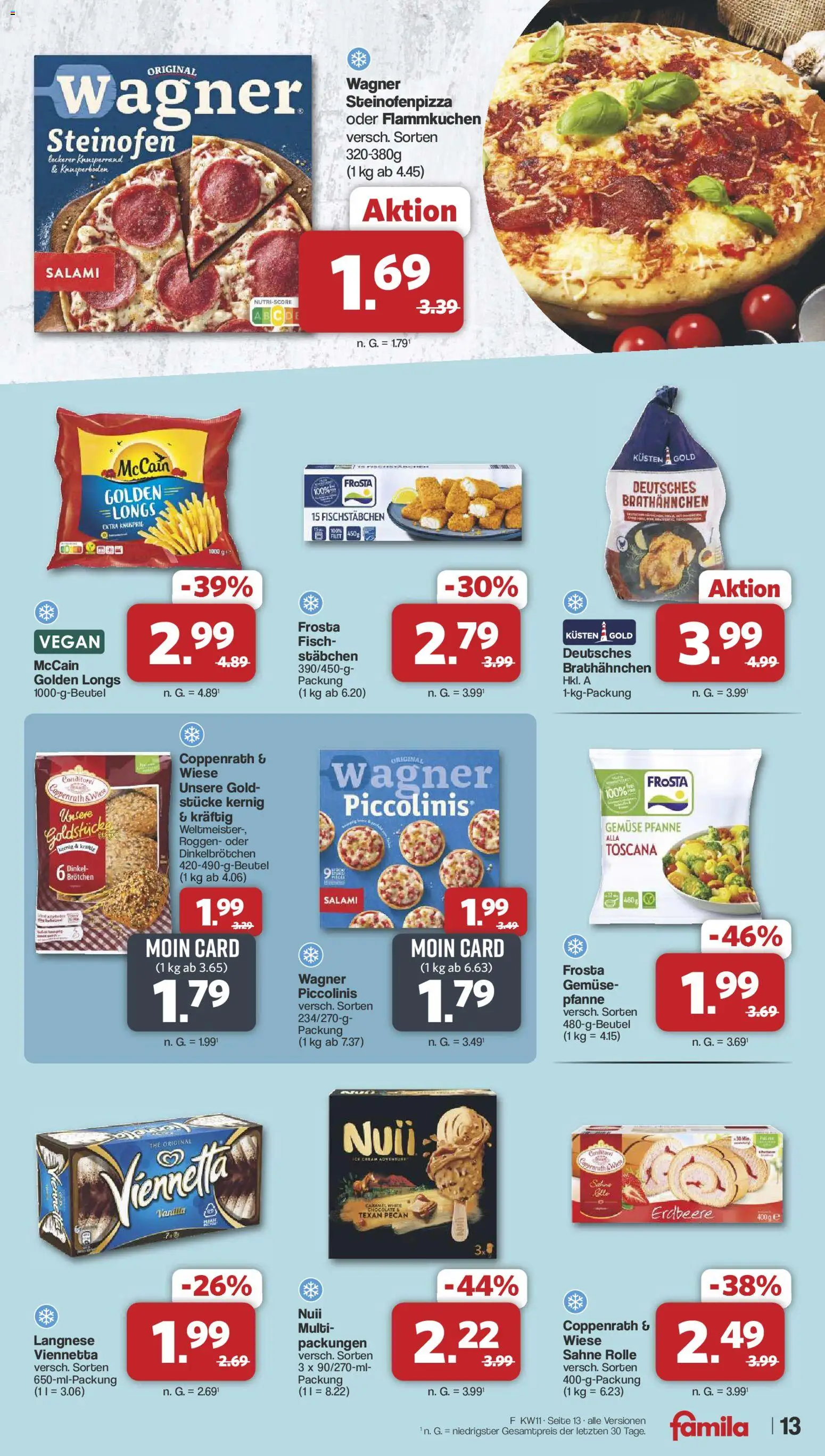 Famila Nordwest Prospekt 	 – gültig ab 09.03.2026 | Seite: 15 | Produkte: Langnese, McCain, Piccolinis, Sahne