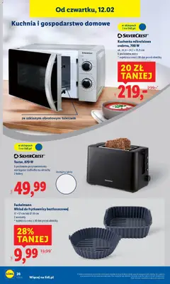 Pogląd oferty "Kuchenka mikrofalowa srebrna, 700 W, ok. 44,6 x 24,1 × 35,9 cm, 6 poziomów mocy, ze szklanym obrotowym talerzem" - ważna od 09.02.2026 | Strona: 28 | Produkty: Kuchenka mikrofalowa, Kuchenka