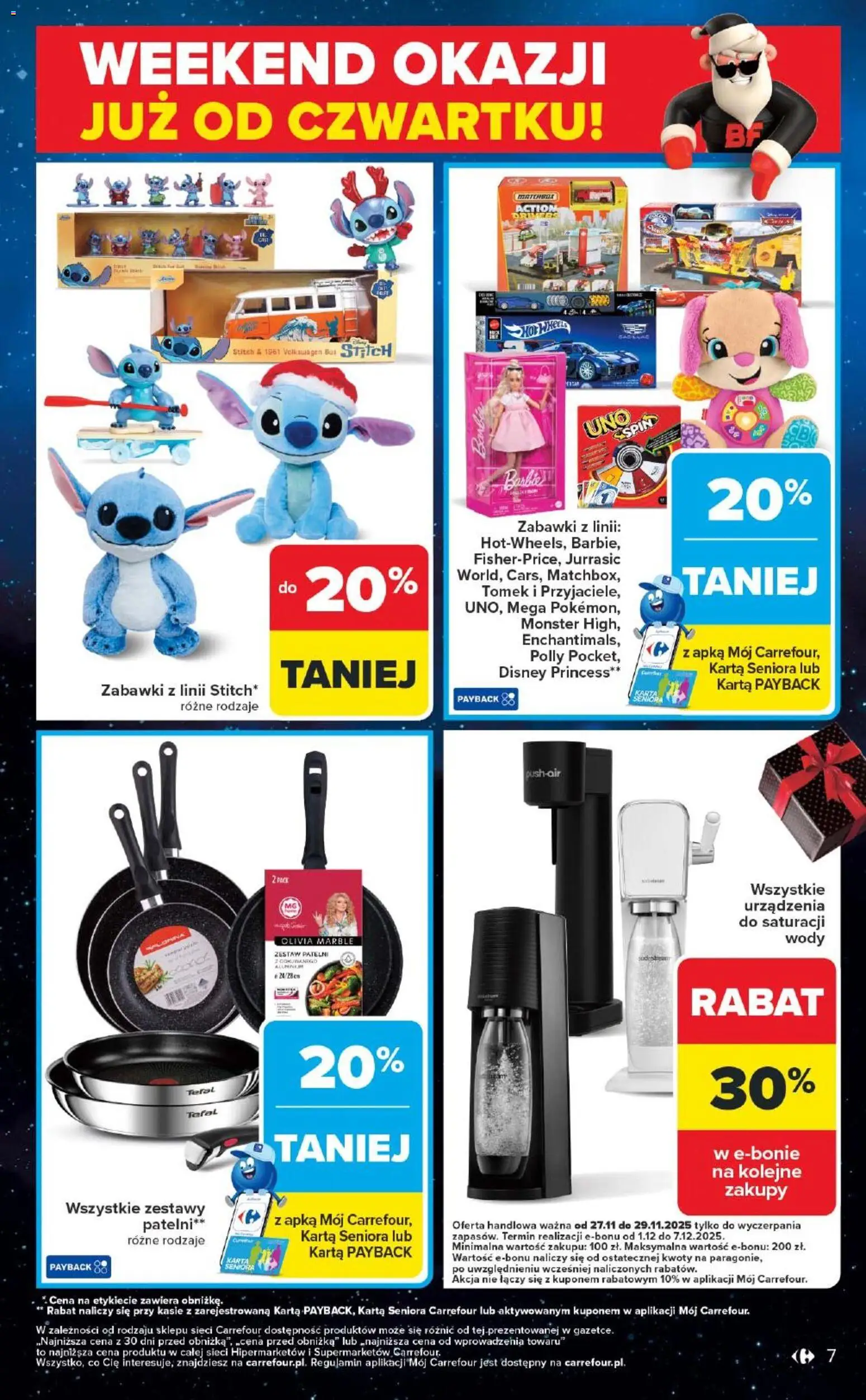 Carrefour Black Friday od 27.11.2025 | Strona: 7 | Produkty: Karta, Tefal, Sodastream