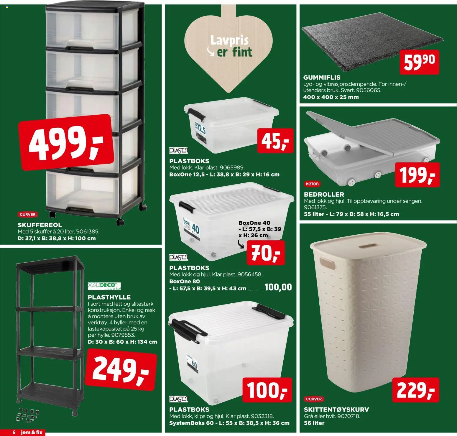 {H1} | Side: 6 | Produkter: Lyd, Суміш дитяча, Skittentøyskurv