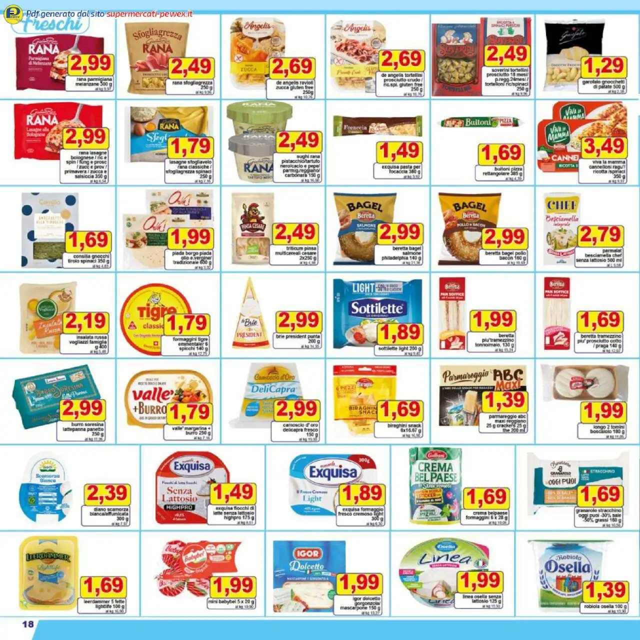 Volantino Pewex del 25.07.2025 | Pagina: 18 | Prodotti: Prosciutto Crudo, Ravioli, Latte senza lattosio, Insalata russa