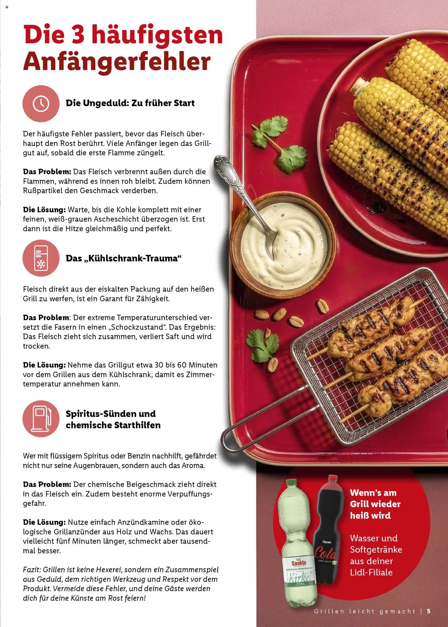 Lidl Prospekt – gültig ab 25.04.2026 | Seite: 5 | Produkte: Cola, Wasser, Saft, Fleisch