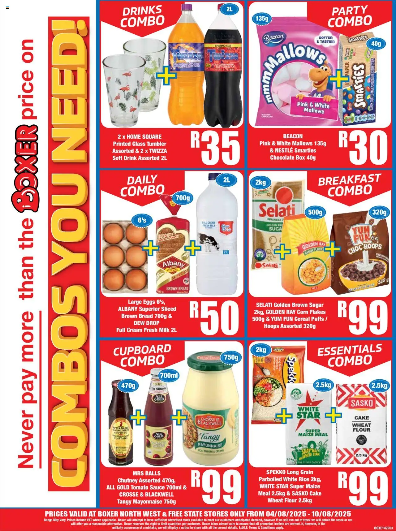 Boxer - Free State, Northern Cape, North West - Weekly Specials │ valid from 04.08.2025 | Page: 4 | Products: Cake, Cream, Stock, Sugar