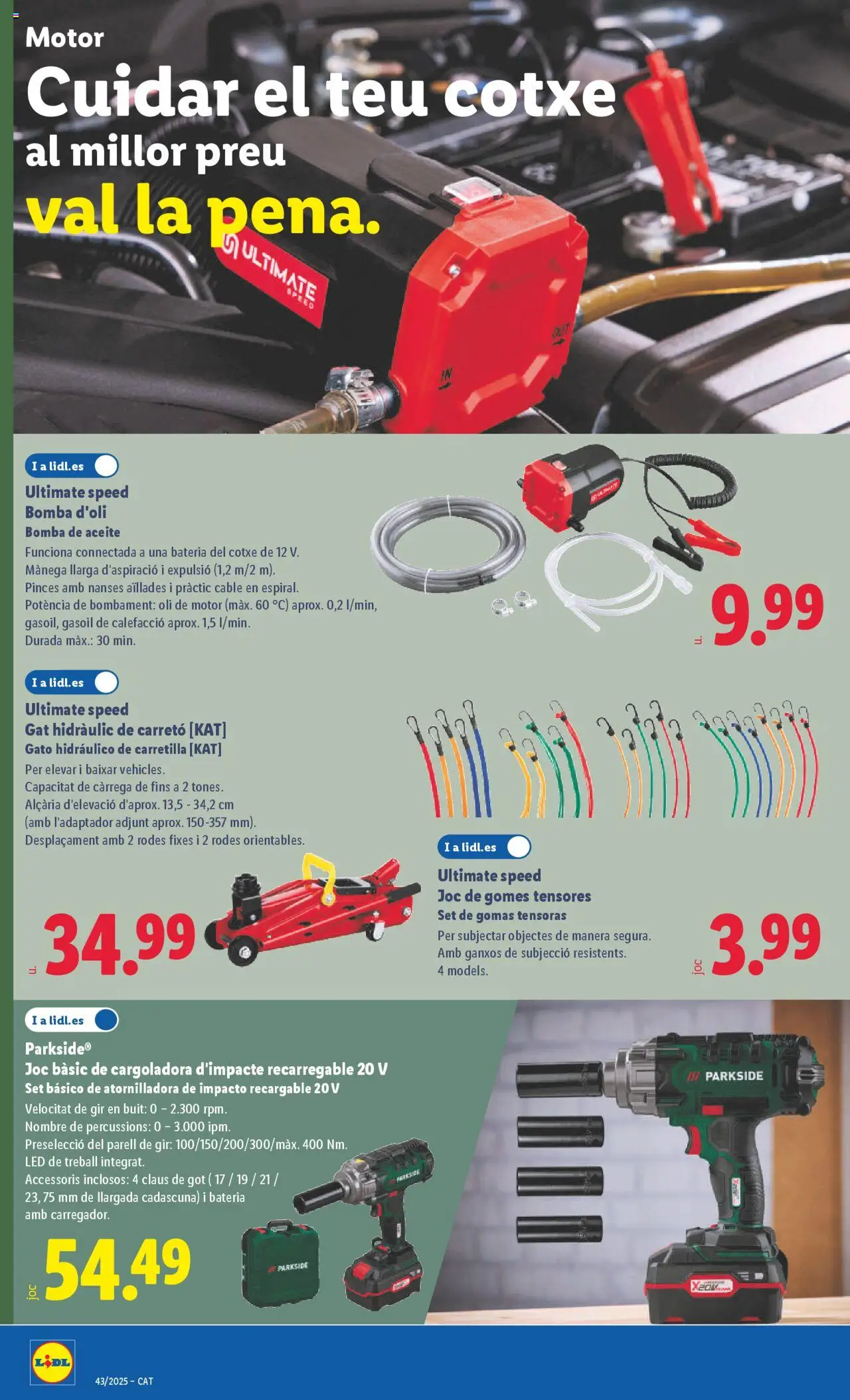 Lidl folleto de bazar │ válido desde el 20.10.2025 | Página: 26 | Productos: Aceite, Cable, Batería
