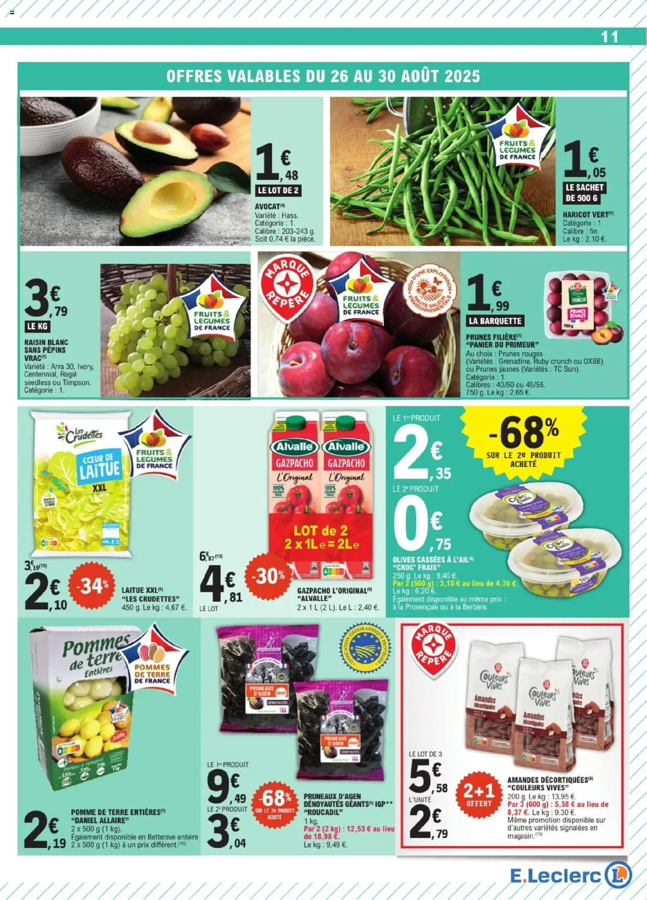  | Page: 11 | Produits: Raisin, Betterave, Amandes, Pommes de terre