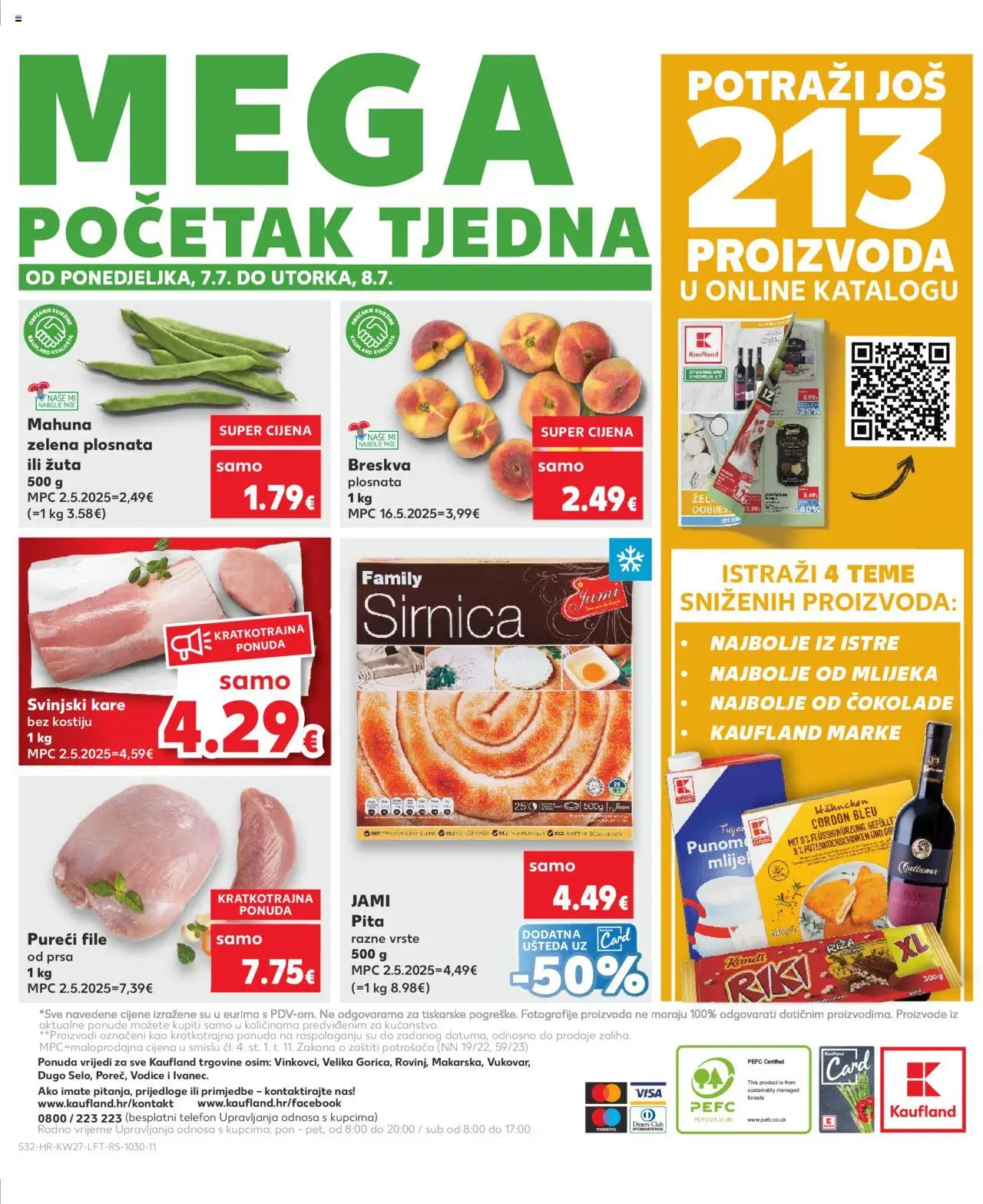 Kaufland katalog | vrijedi od 02.07.2025 | Stranica: 32 | Proizvodi: Svinjski kare, Riža, Breskva, Telefon