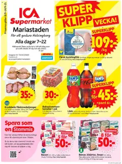 ICA Supermarket - Helsingborg - Förhandsvisning av reklamblad från butik ICA Supermarket aktuell från 08.09.2025