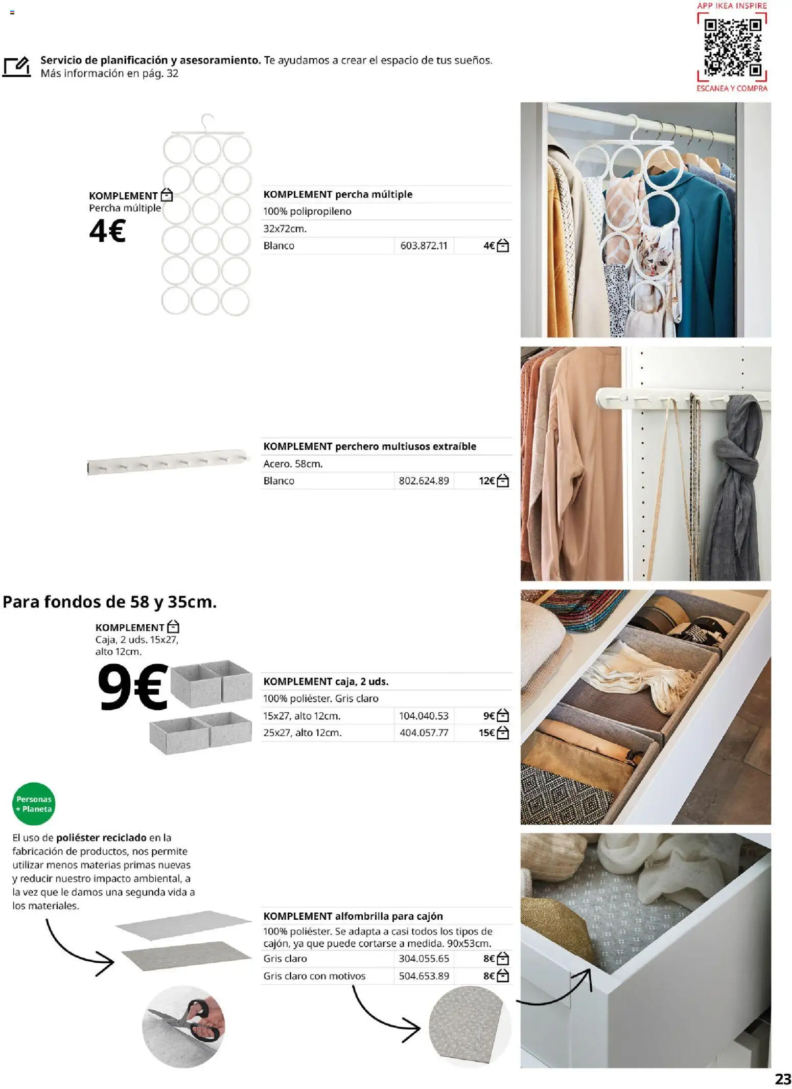 Catálogo IKEA Pax y Komplement │ válido desde el 01.02.2026 | Página: 23 | Productos: Perchero, Alfombrilla, Percha, Té