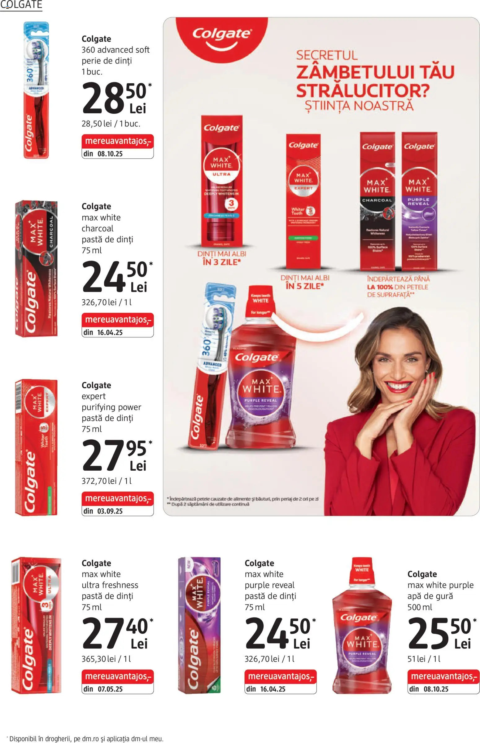 Noul catalog DM drogeriemarkt – valabil de la 06.11.2025 | Pagină: 24 | Produse: Perie, Pastă de dinți, Apă de gură, Apă