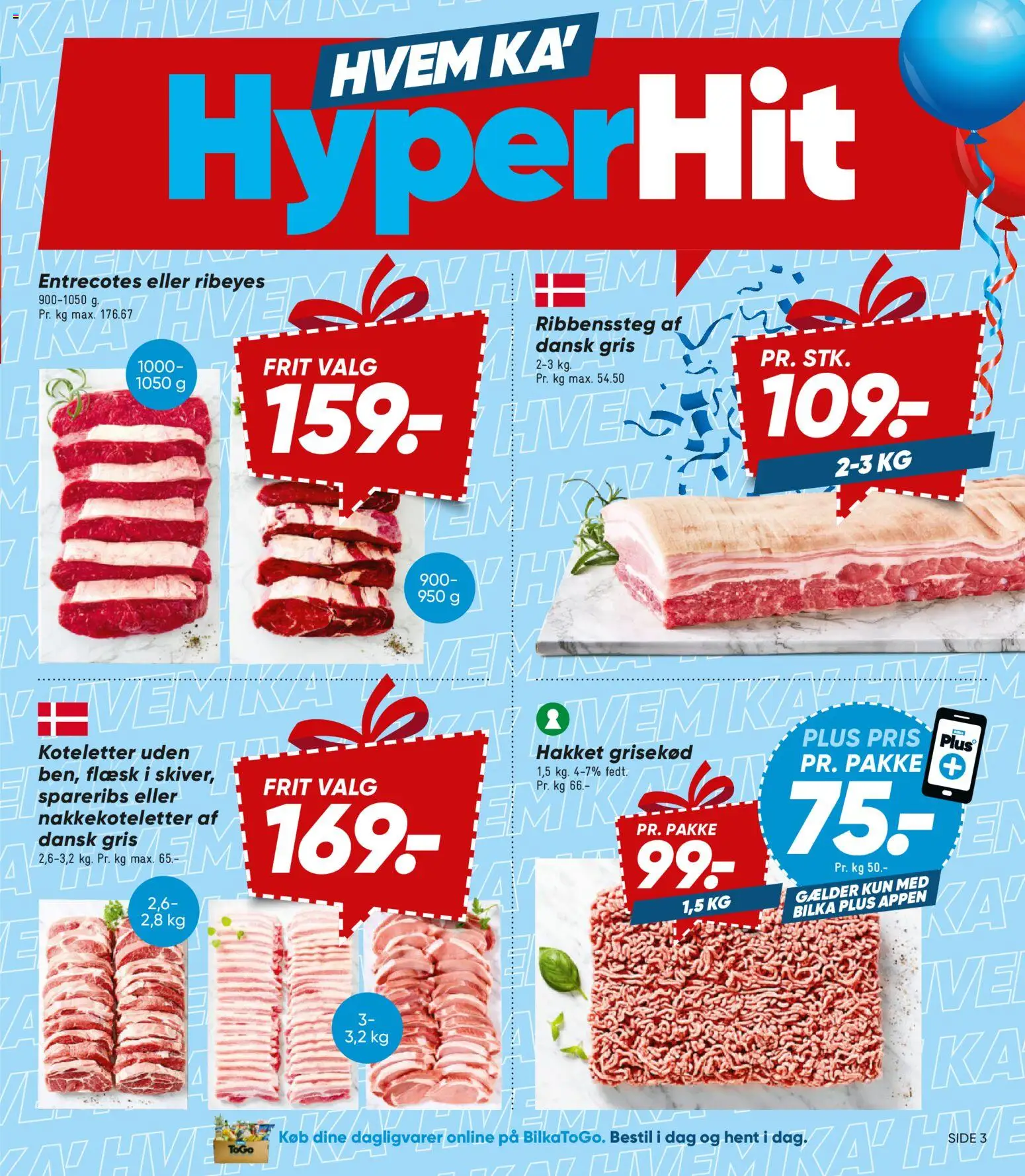 Bilka tilbudsavis – gyldig fra 30.01.2026 | Side: 3 | Produkter: Koteletter, Spareribs