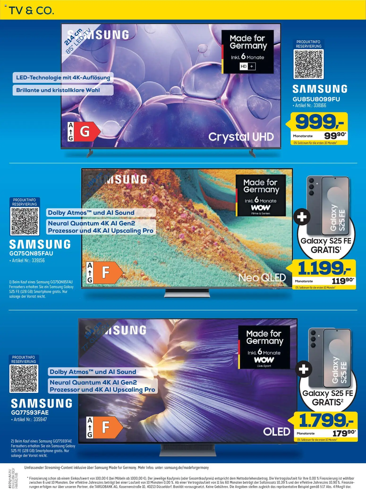 Euronics Haushaltsgeräte Spezial! – gültig ab 27.11.2025 | Seite: 19 | Produkte: Samsung, Smartphone, TV