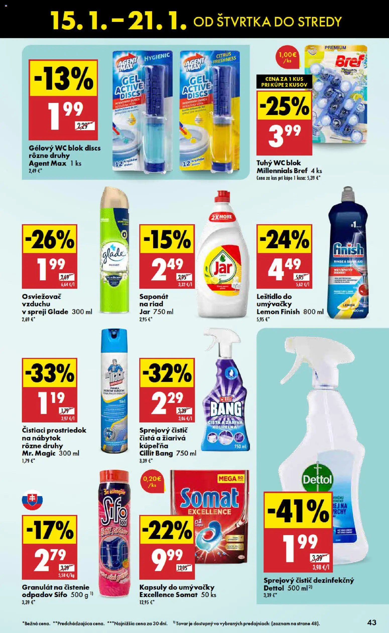 Nové Biedronka akcie – leták je platný od 15.01.2026 | Strana: 43 | Produkty: Nábytok, Kúpelňa, Osviežovač vzduchu, Wc blok