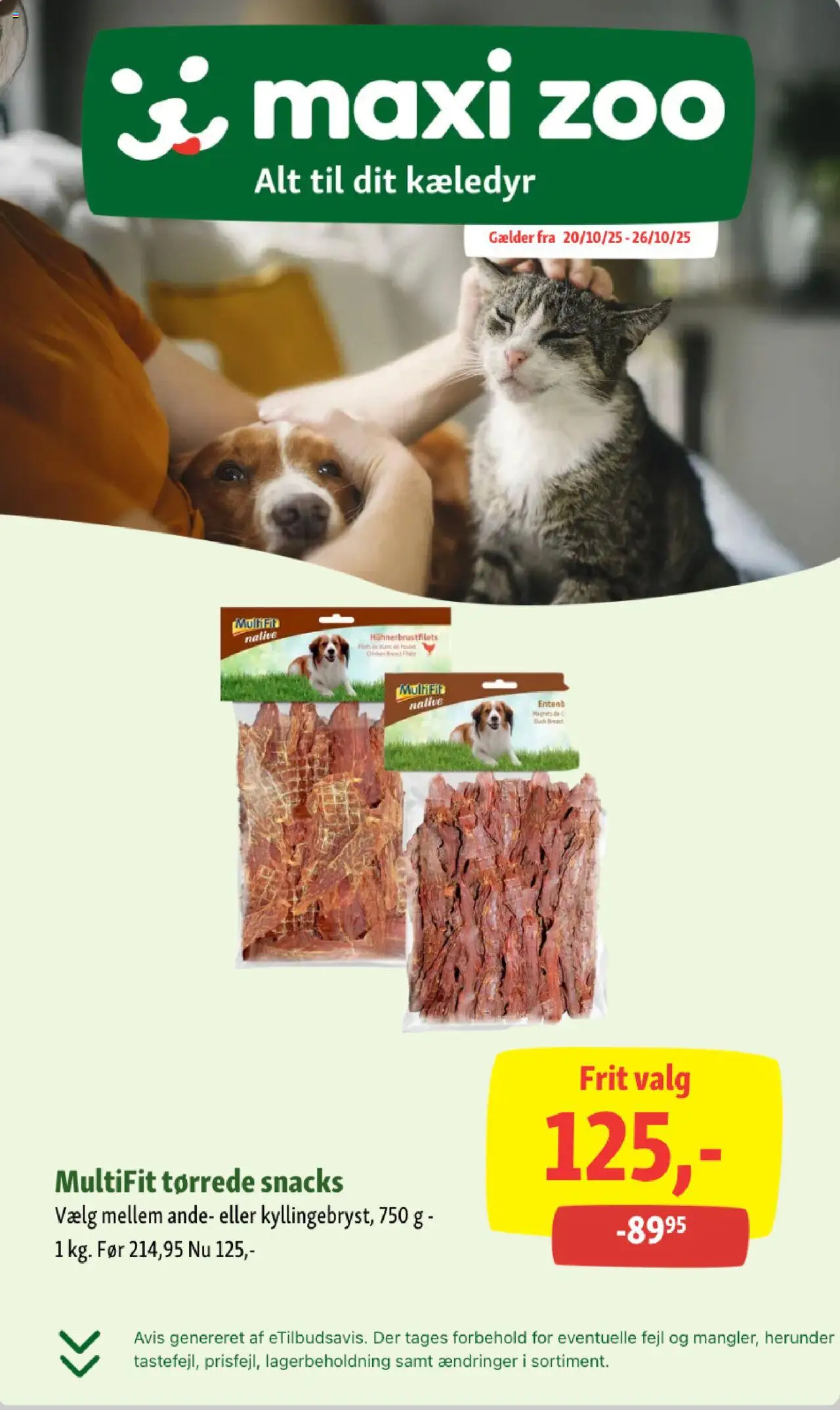 Maxi Zoo tilbudsavis – gyldig fra 20.10.2025 | Side: 1