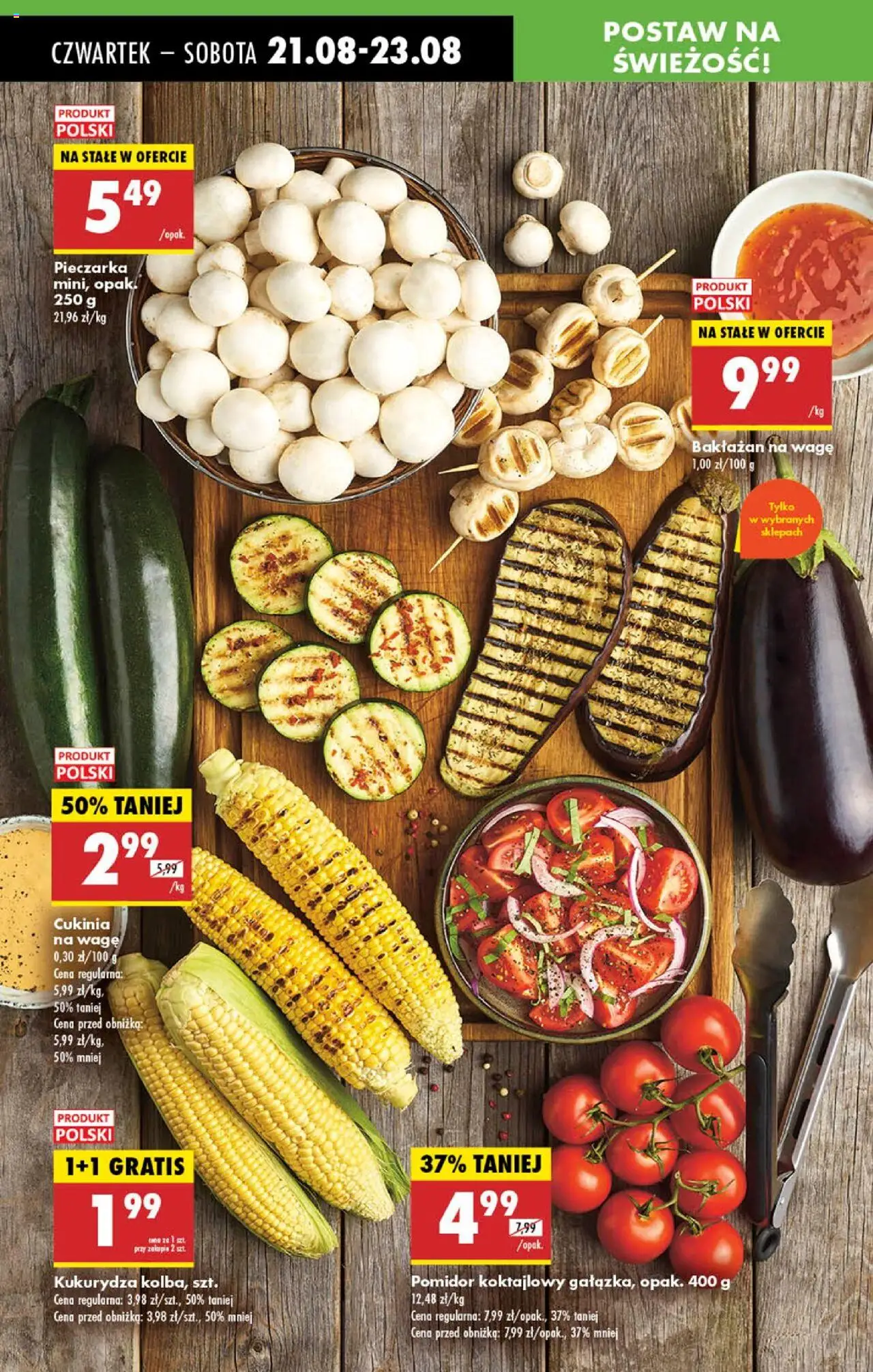 Biedronka gazetka - Oferta w tym tygodniu od 21.08.2025 | Strona: 19 | Produkty: Bakłażan, Kukurydza, Cukinia