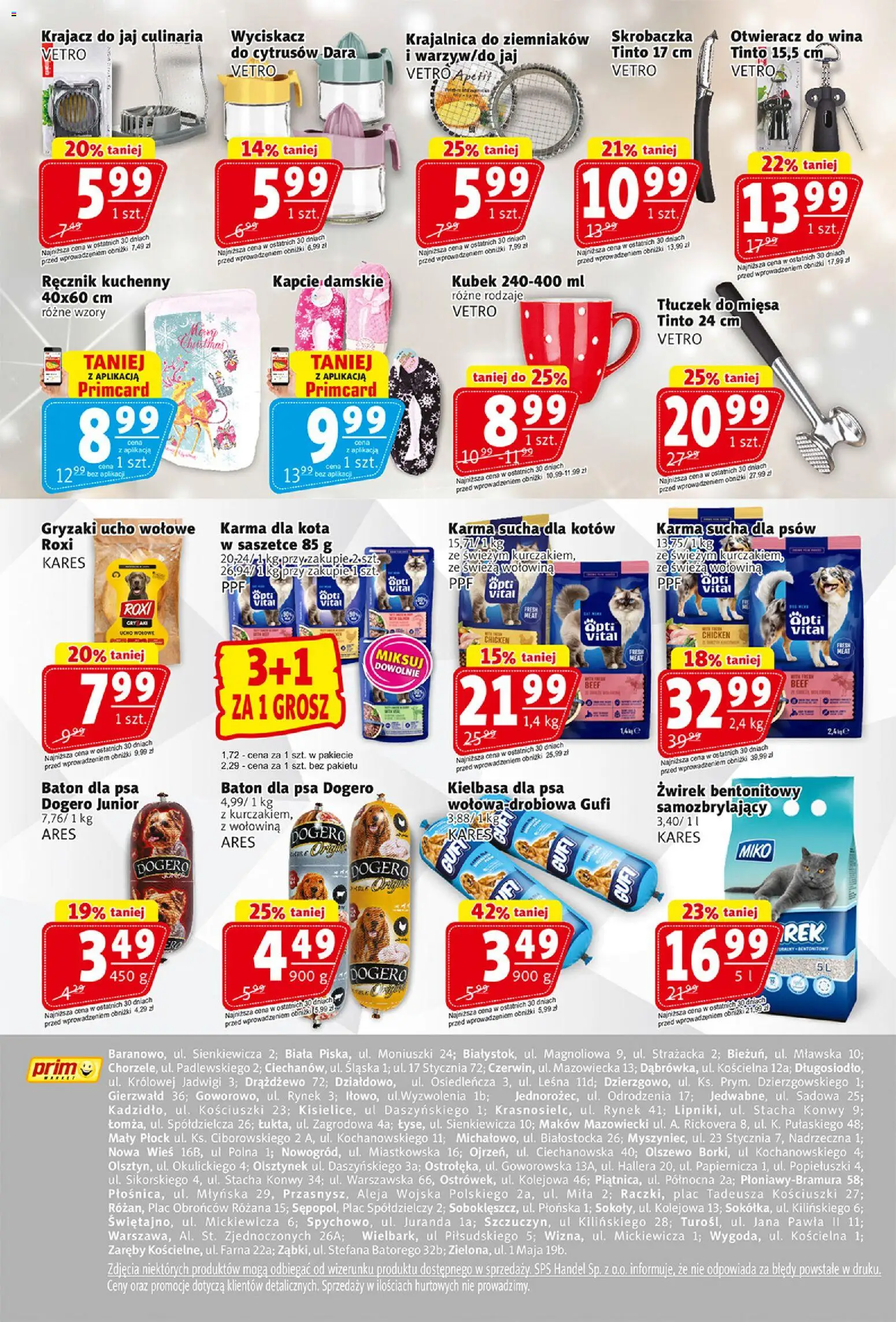 Prim Market Black Friday od 27.11.2025 | Strona: 16 | Produkty: Kapcie, Baton, Żwirek bentonitowy, Wołowina