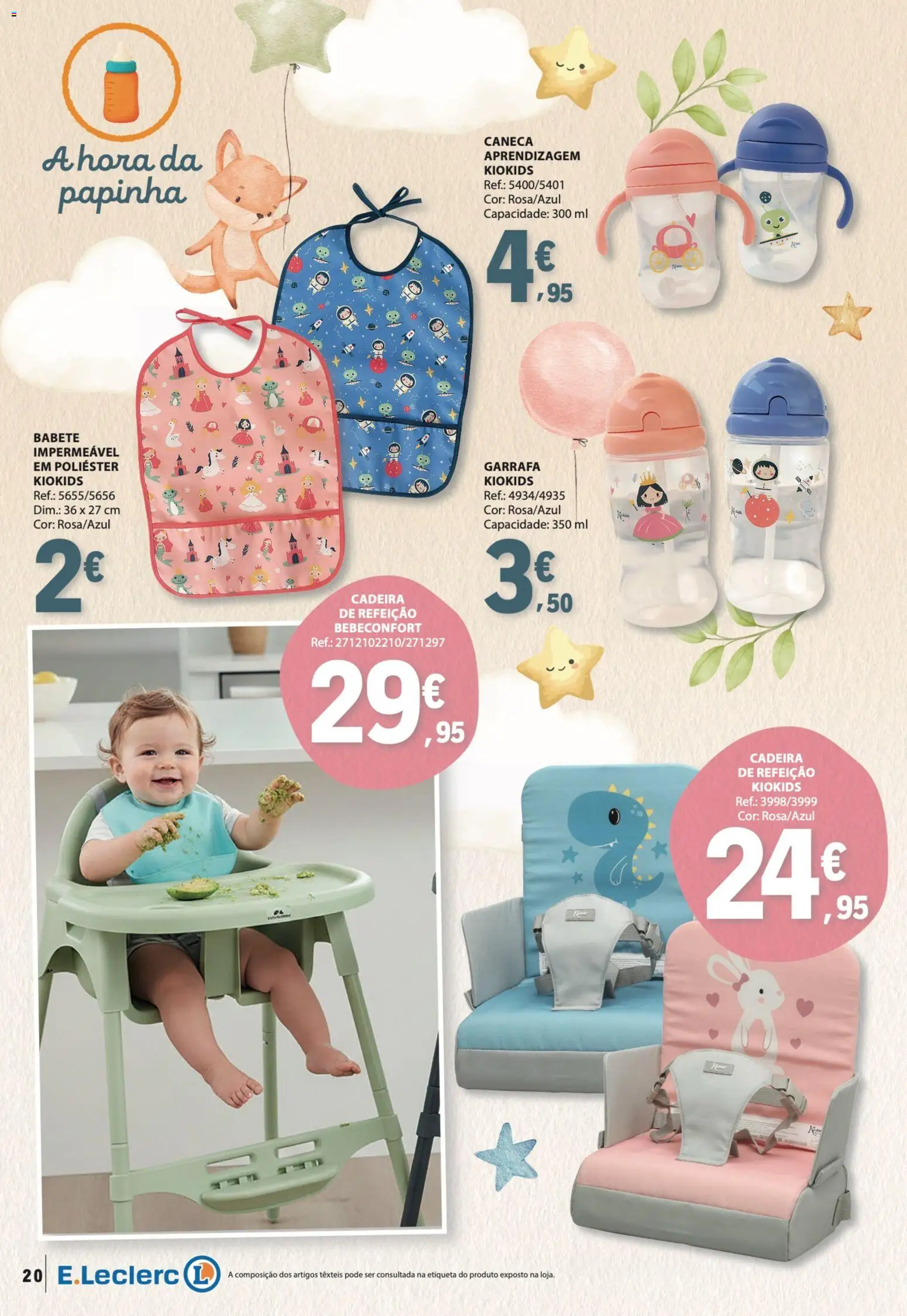 E.Leclerc Especial Bebé │ válido de 13.01.2026 | Página: 20 | Produtos: Caneca, Cadeira