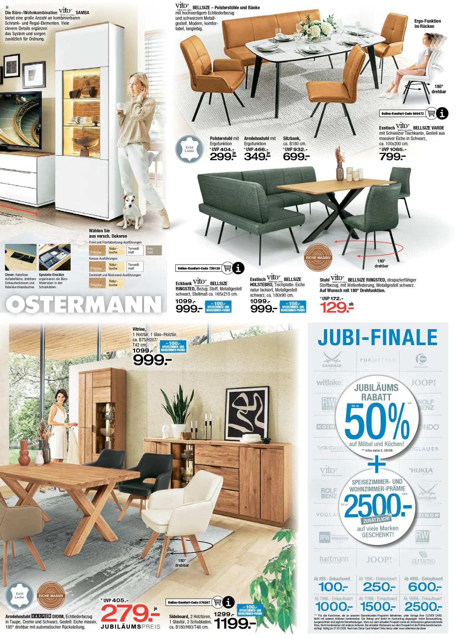 Ostermann Prospekt 	 – gültig ab 21.03.2026 | Seite: 3 | Produkte: Eckbank, Stuhl, Schrank, Kuchen
