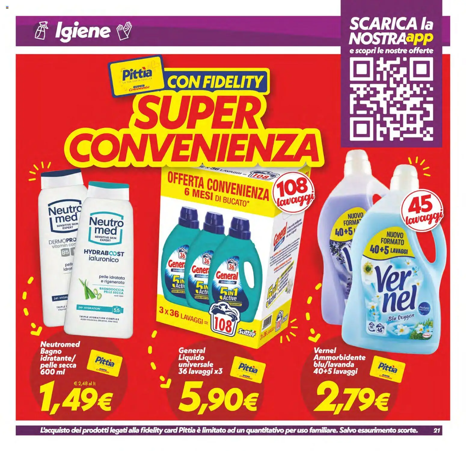 Volantino SuperConveniente del 17.04.2026 | Pagina: 21 | Prodotti: Ammorbidente, Aloe vera, Bagno