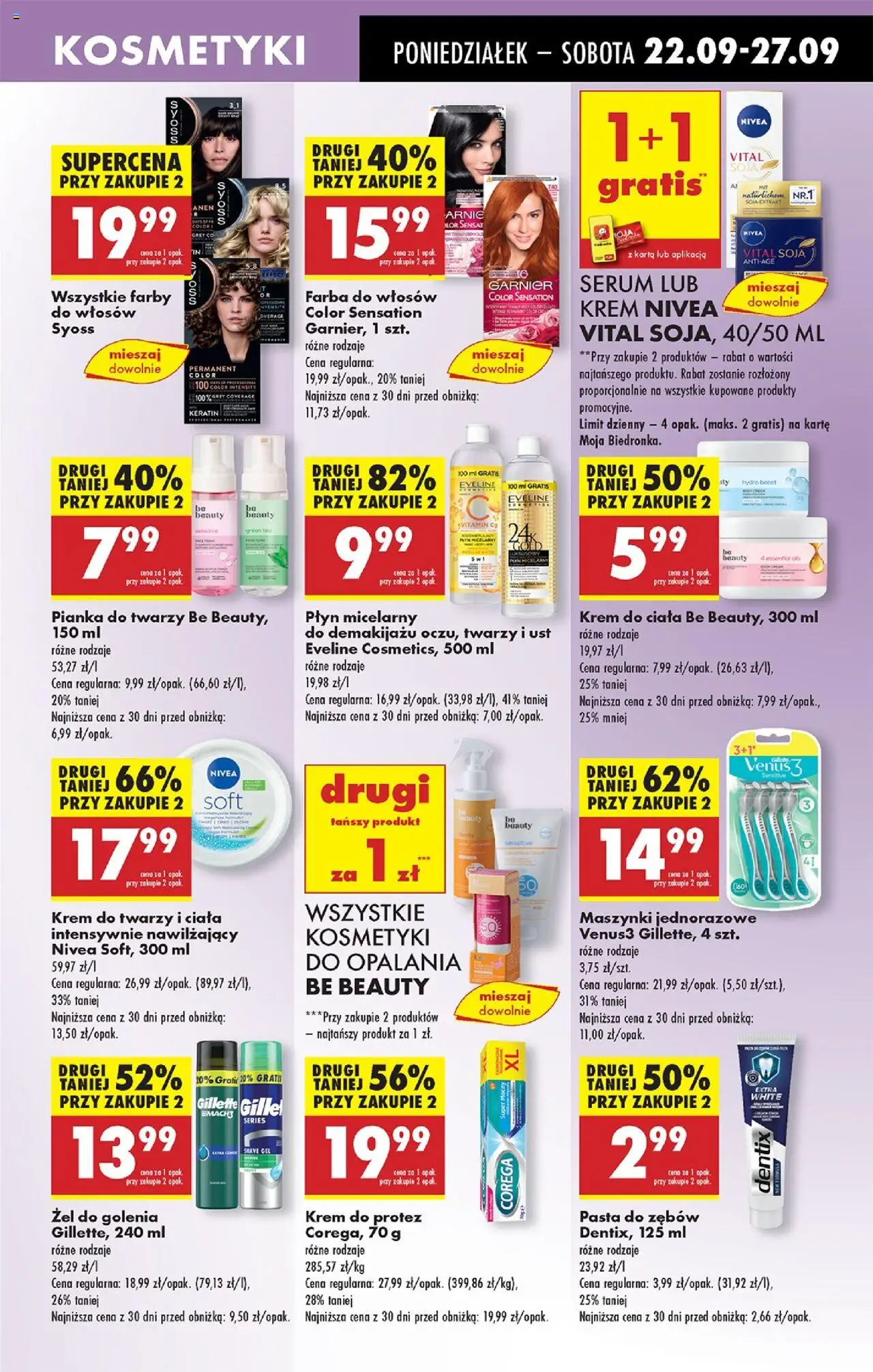 Biedronka gazetka od 22.09.2025 | Strona: 51 | Produkty: Gillette, Body, Krem do ciała, Krem