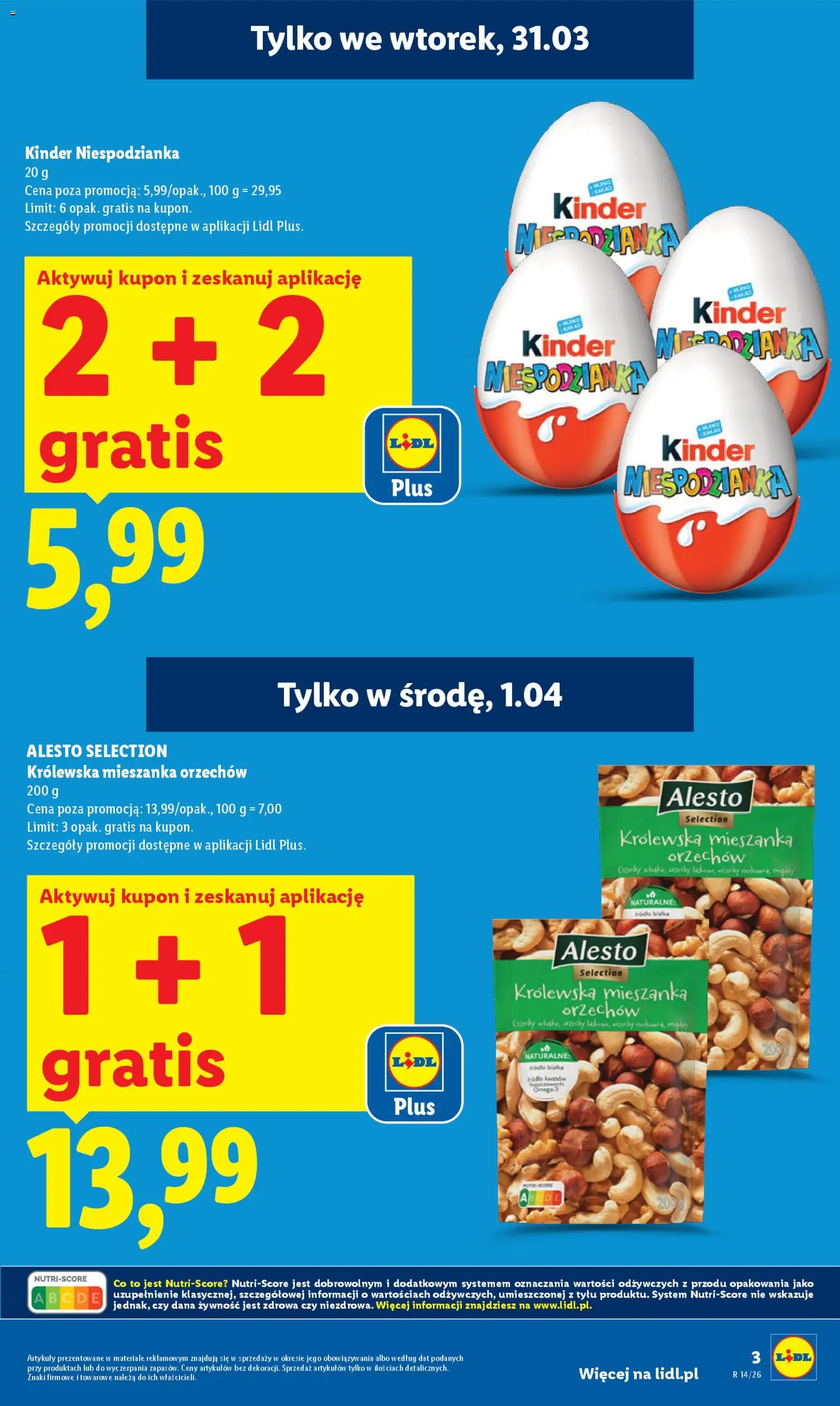 Lidl Polsko leták od 30.03.2026 | Strana: 3 | Produkty: Kinder