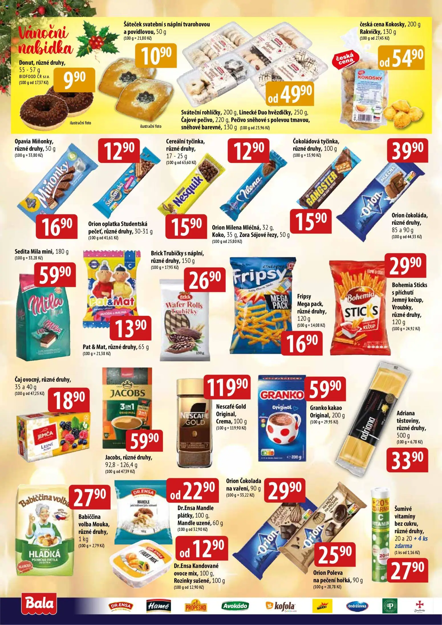BALA velký leták + od 26.11.2025 | Strana: 4 | Produkty: Vitamíny, Nescafé, Mandle, Mila