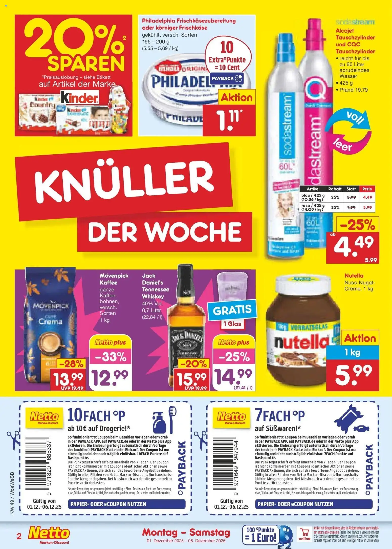 Netto Marken-Discount prospekt Katzweiler	 – gültig ab 01.12.2025 | Seite: 2 | Produkte: Kaffee, Wasser, Whiskey, Frischkase