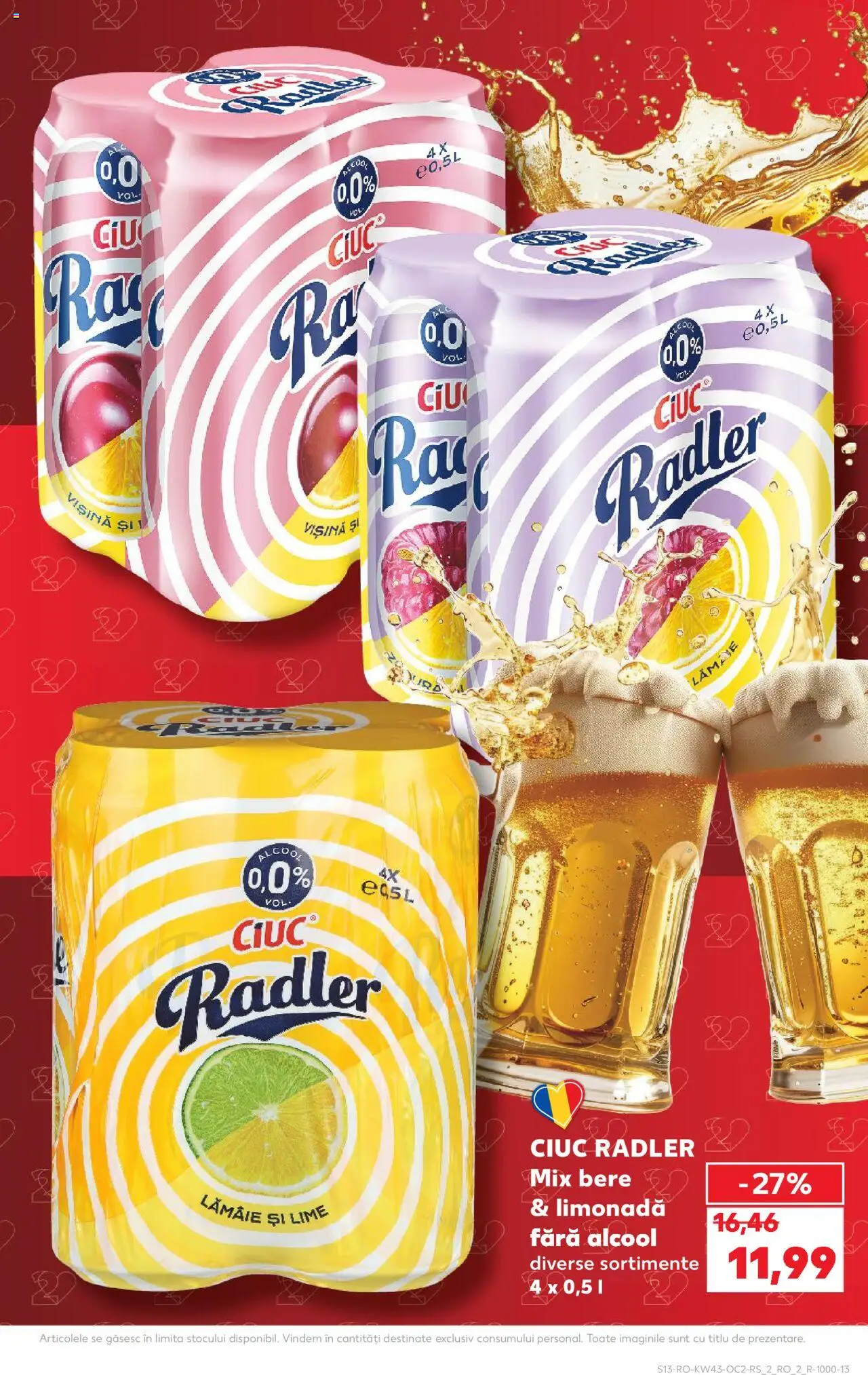 Noul catalog Kaufland – valabil de la 22.10.2025 | Pagină: 13 | Produse: Lime, Sıcak su torbası, Bere, Lămâie