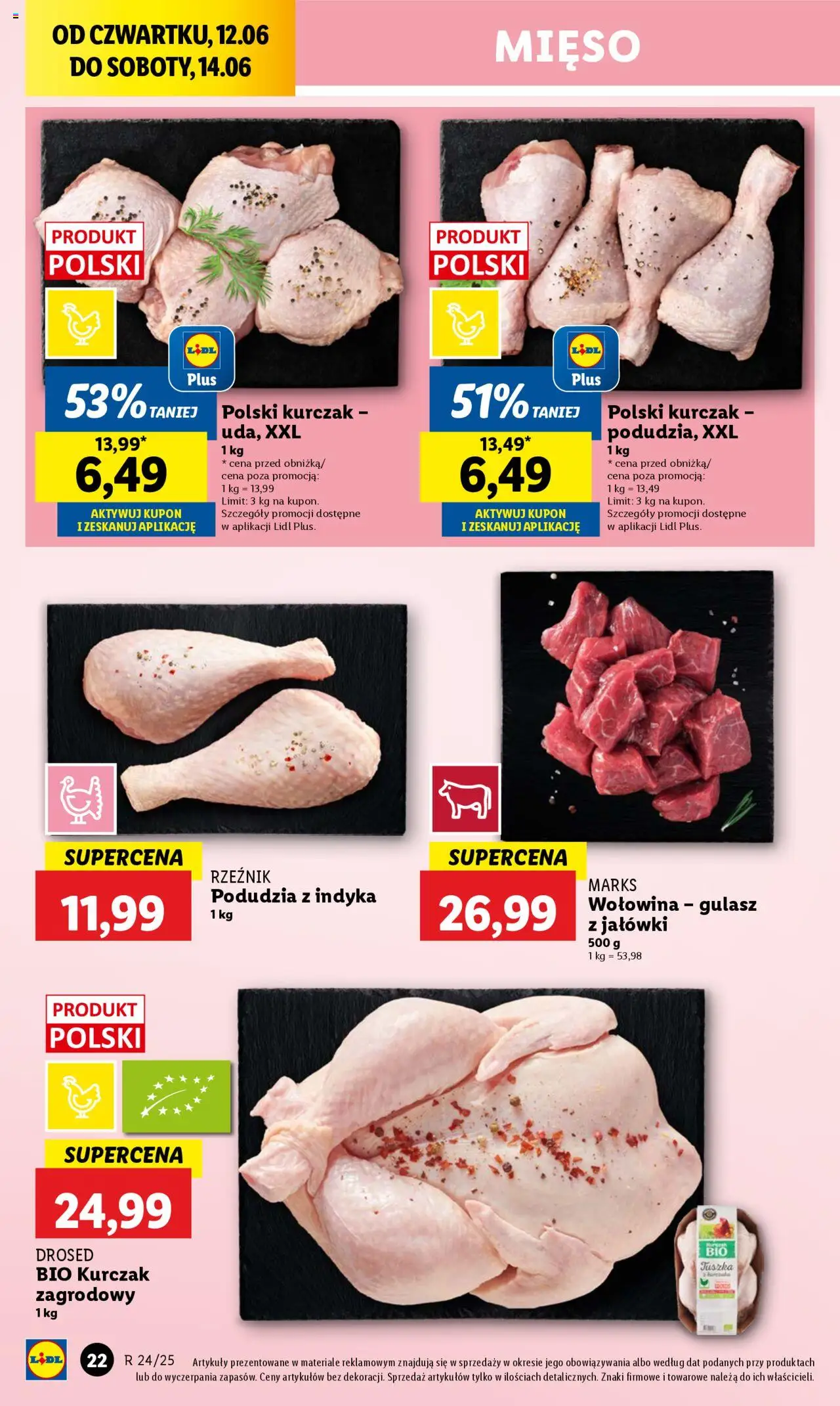 Lidl Gazetka od 12.06.2025 | Strona: 26 | Produkty: Kurczak, Mięso, Kurczak zagrodowy, Gulasz