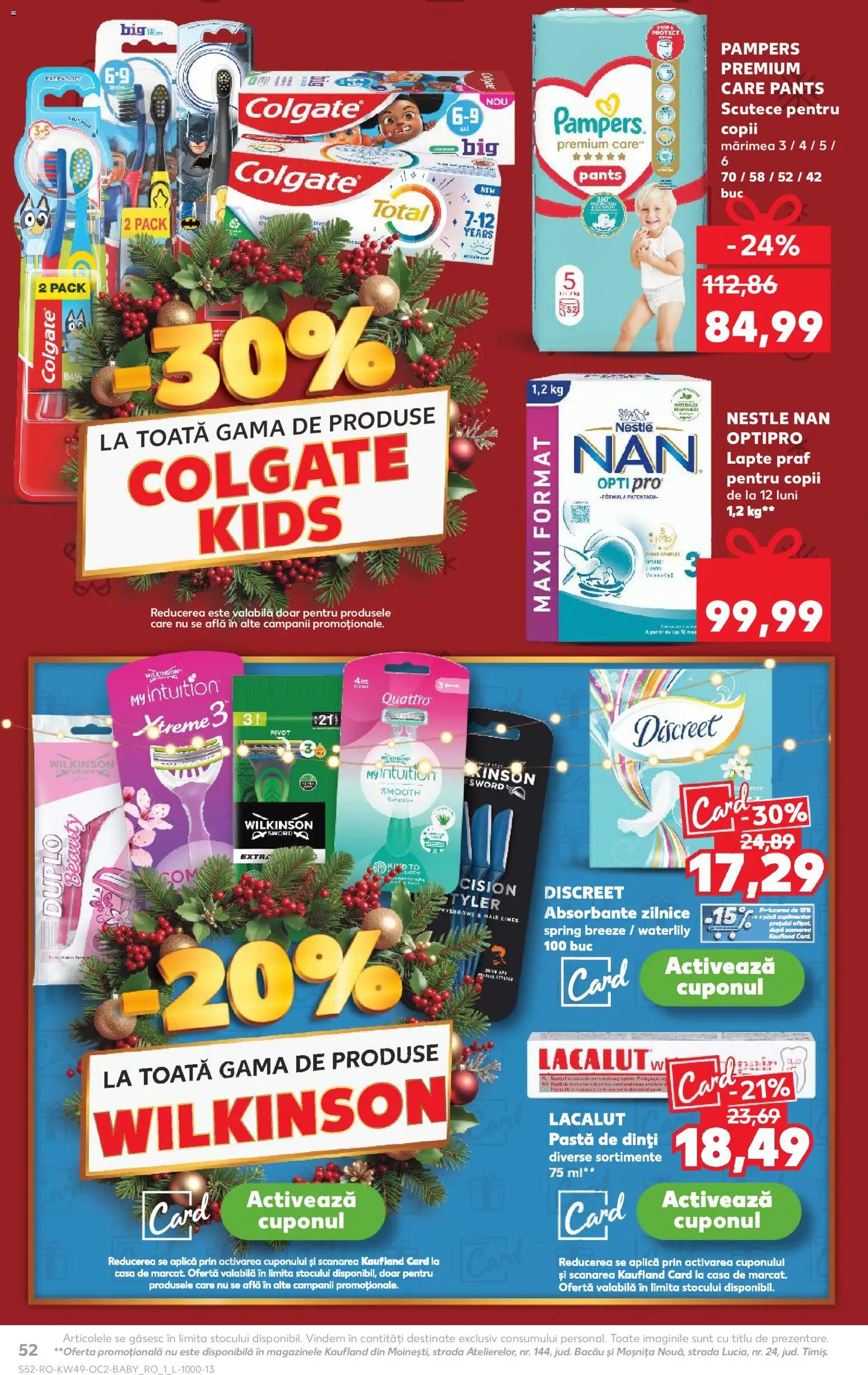 Noul catalog Kaufland – valabil de la 03.12.2025 | Pagină: 52 | Produse: Lapte, Pastă de dinți, Absorbante, Scutece