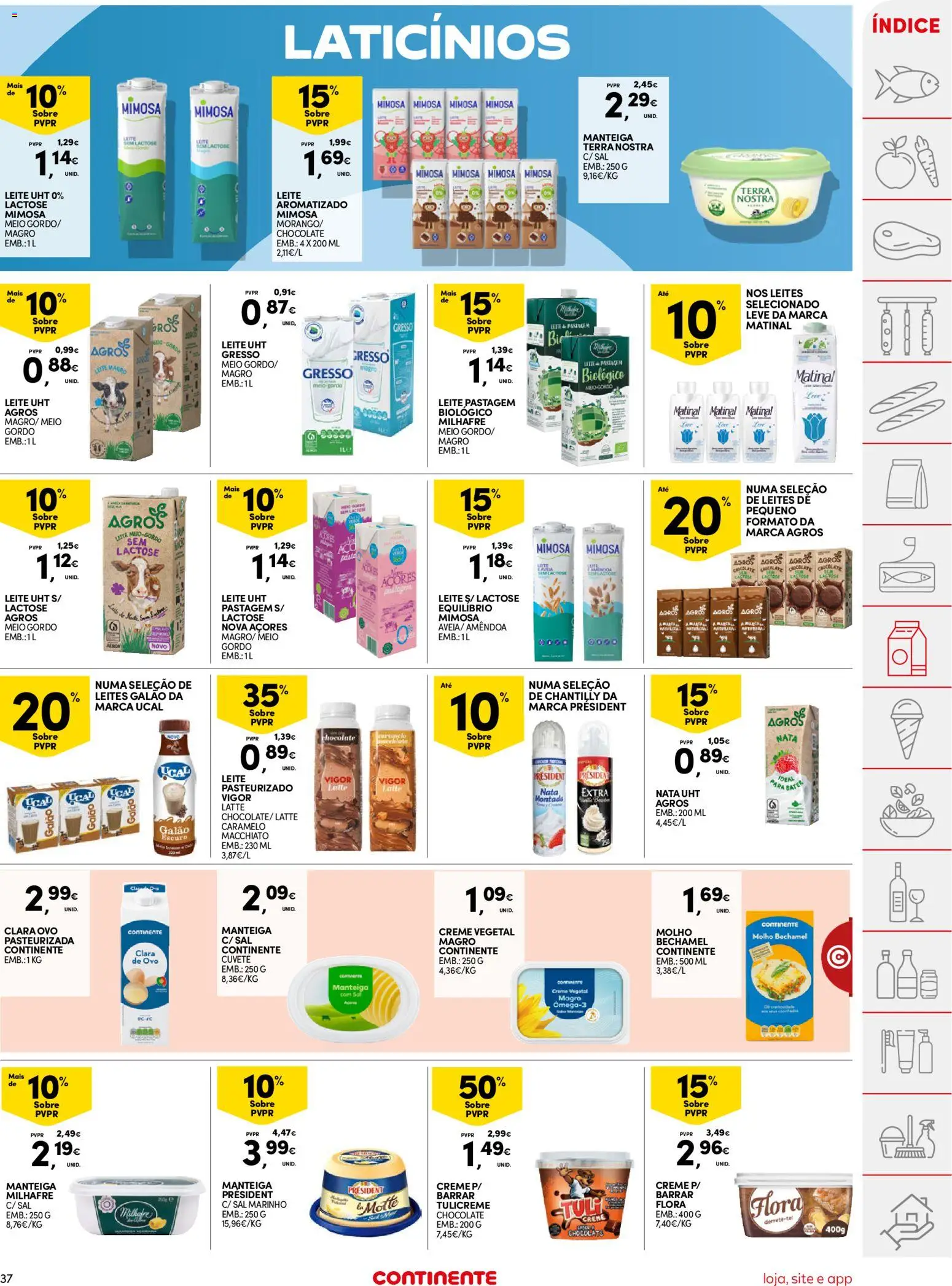 Continente folheto │ válido de 10.03.2026 | Página: 37 | Produtos: Chantilly, Leite, Manteiga, Chocolate