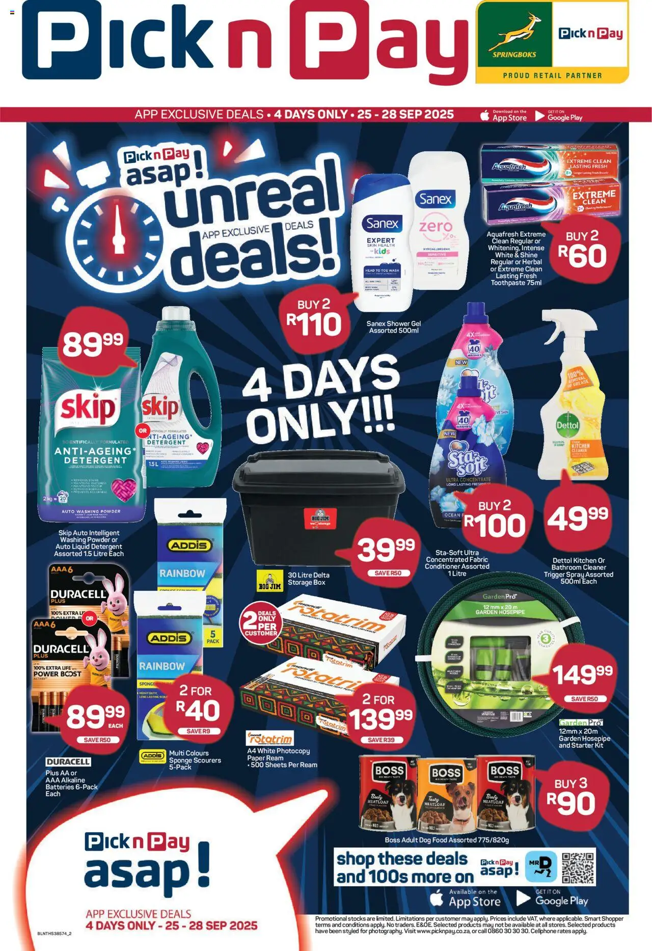 New Pick n Pay catalogue – valid from 25.09.2025 | Page: 2 | Products: Box, Powder, Shower gel, Washing powder