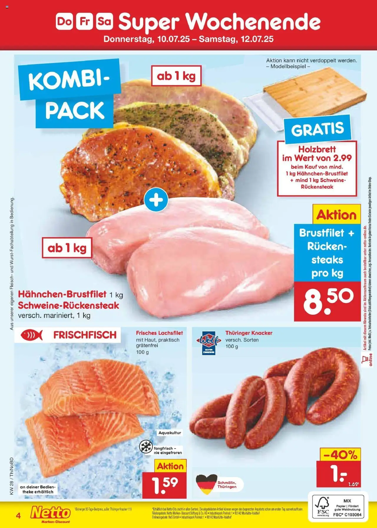 Netto Marken-Discount prospekt Herzberg	 - gültig ab dem 07.07.2025 | Seite: 62 | Produkte: Theke, Fleisch