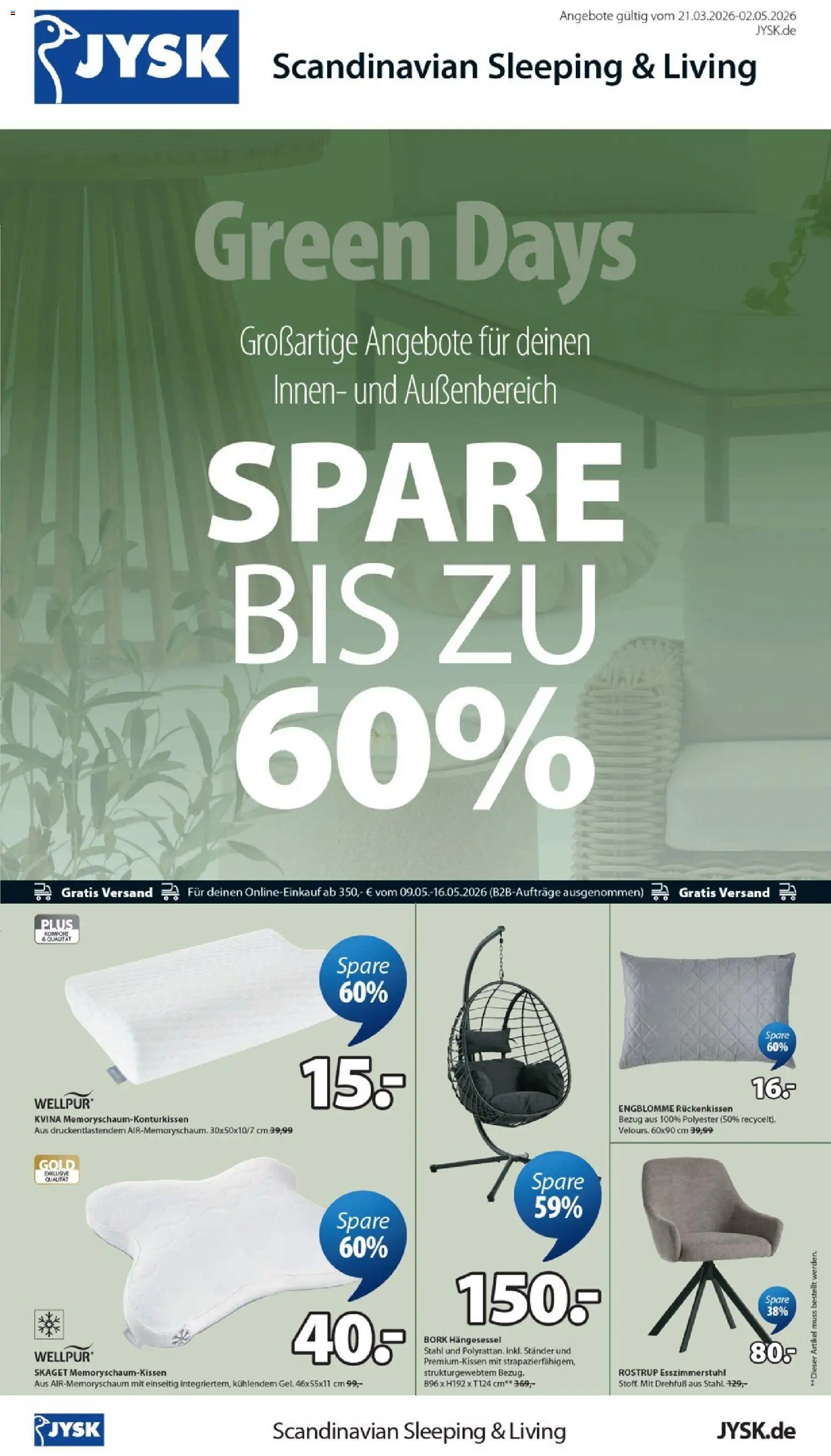 Prospekt JYSK  – gültig ab 21.03.2026 | Seite: 1