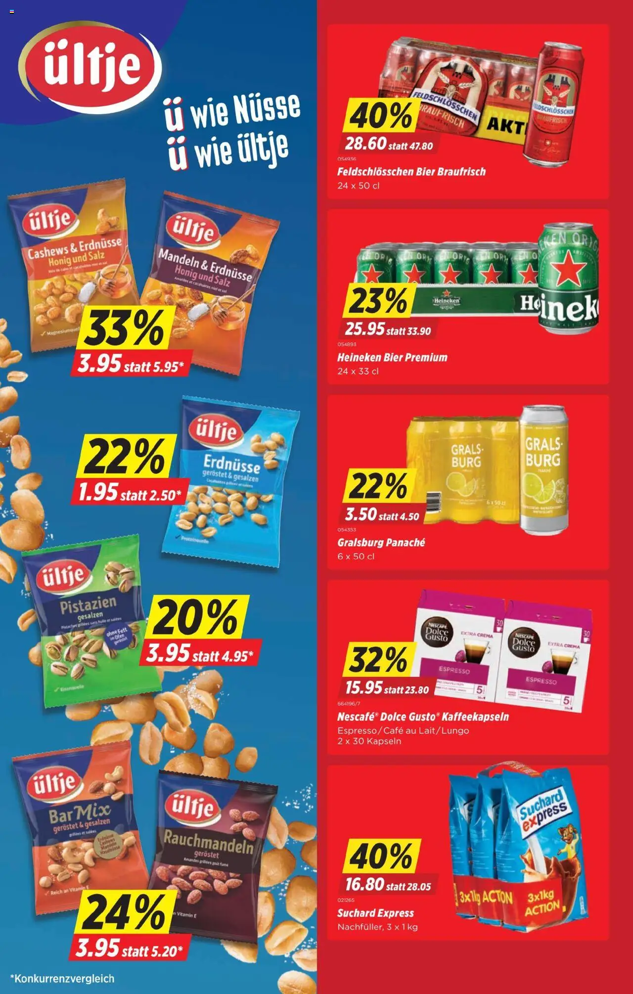 Denner Aktionen – gültig ab 09.09.2025 | Seite: 18 | Produkte: Erdnüsse, Bier, Nüsse, Salz