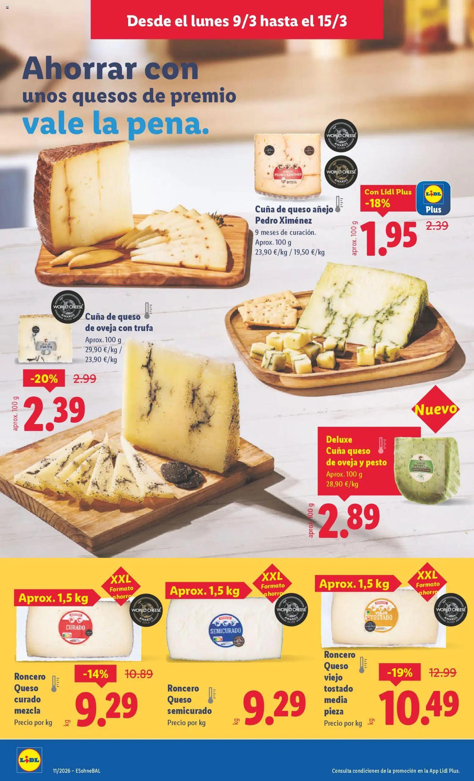 Lidl folleto │ válido desde el 09.03.2026 | Página: 10 | Productos: Queso de oveja, Queso, Vino, Cuna