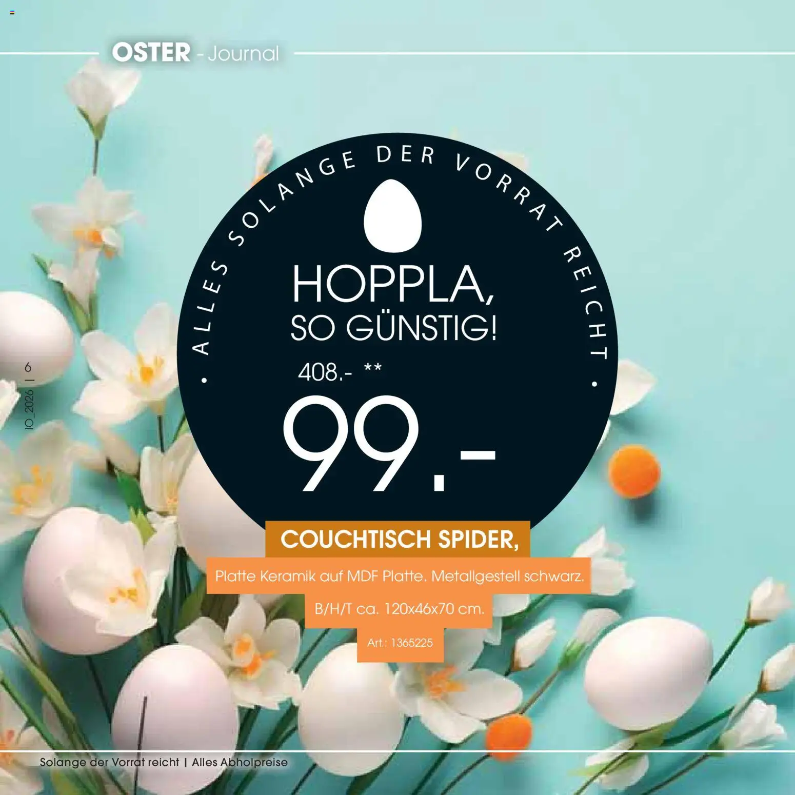 Zurbrüggen Oster-Journal – gültig ab 23.03.2026 | Seite: 6 | Produkte: Couchtisch