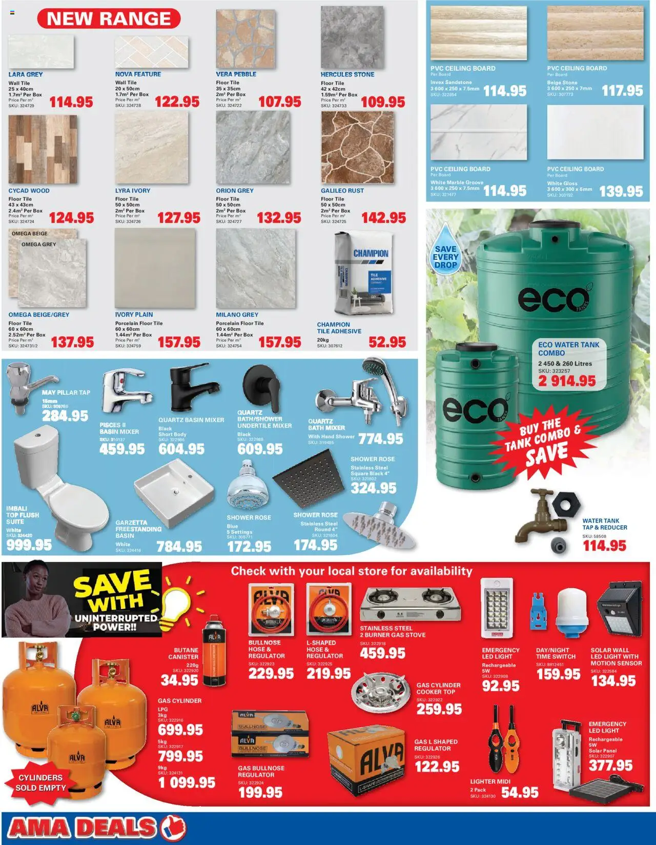 New Cashbuild catalogue – valid from 20.10.2025 | Page: 2 | Products: Bath, Switch, Basin, Water