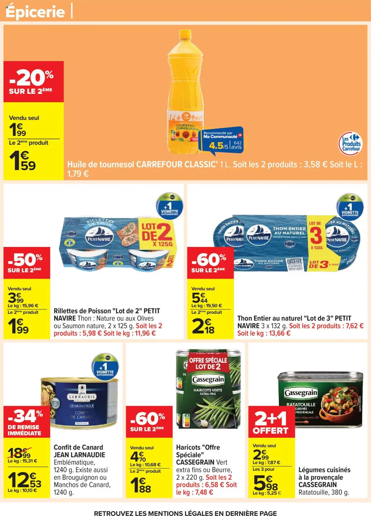 {H1} | Page: 35 | Produits: Olive, Haricots verts, Confit de canard, Huile de tournesol