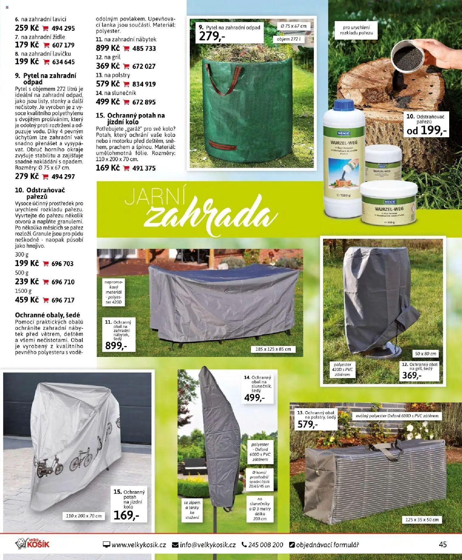 Velký Košík katalog březen 2026 od 01.03.2026 | Strana: 45 | Produkty: Gril, Nábytek, Židle, Pytel na zahradní odpad