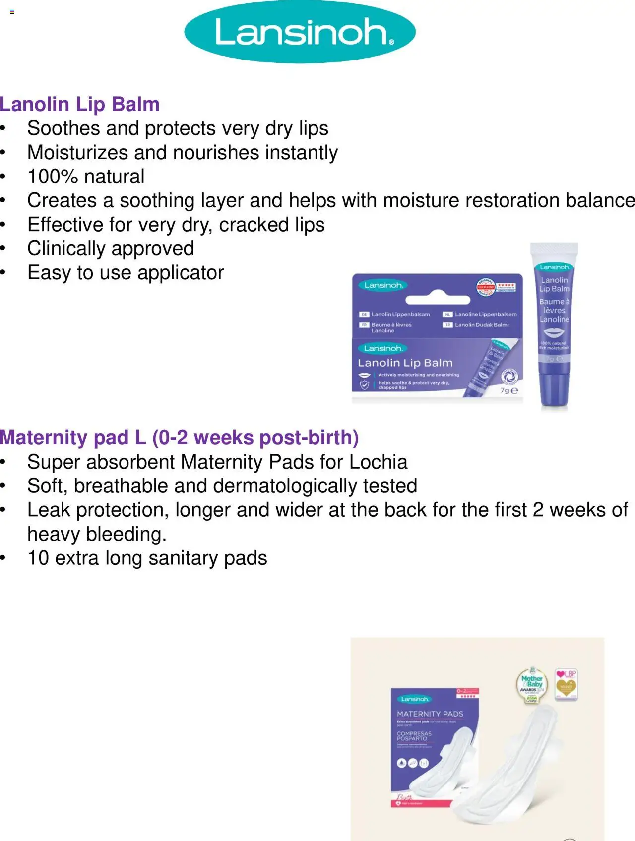 ZORPAS MIKY Baby Centre Κατάλογος Lansinoh – σε ισχύ από 27.06.2025 | Σελίδα: 3