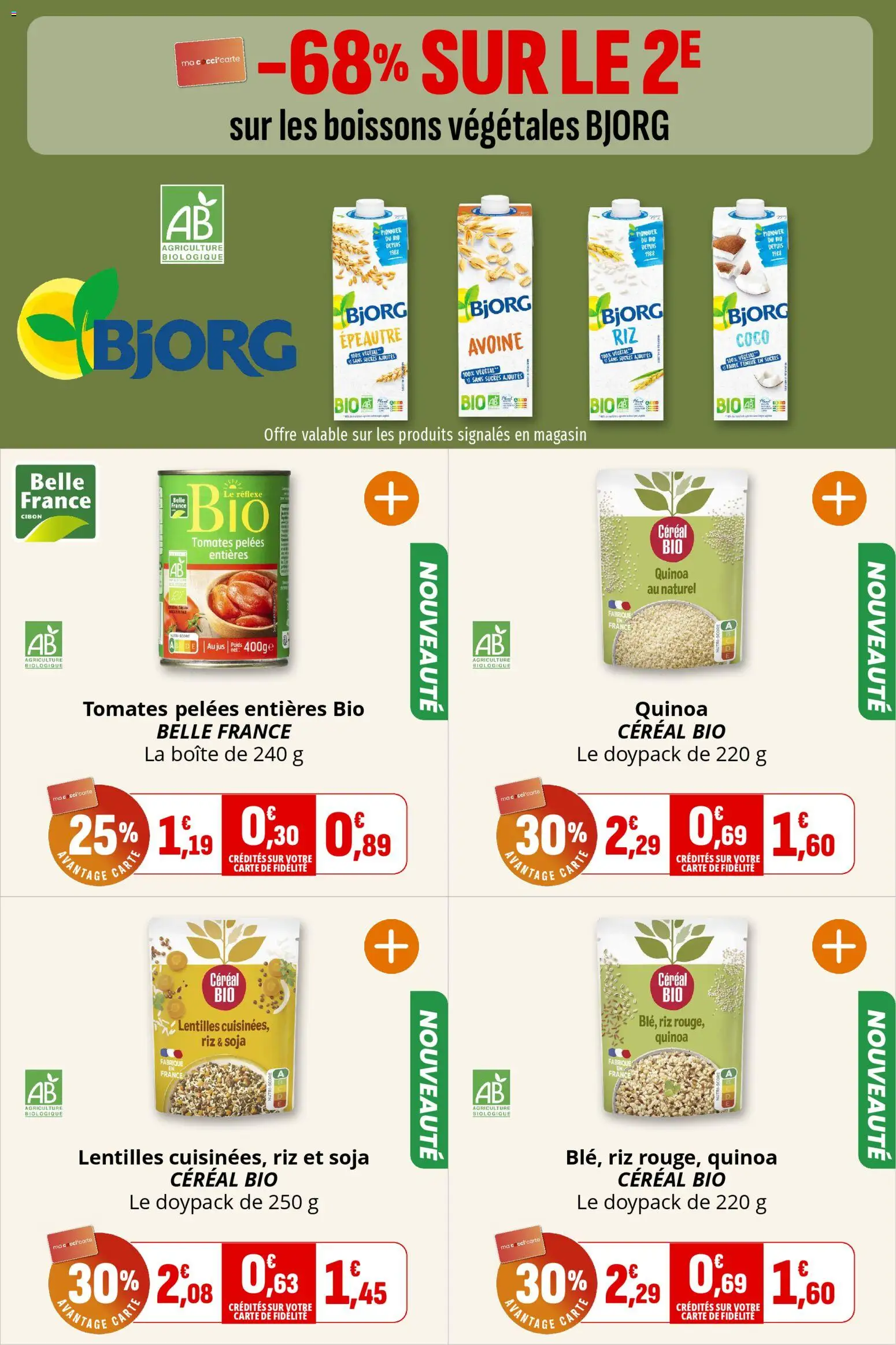 {H1} | Page: 8 | Produits: Quinoa, Jus, Tomates, Riz