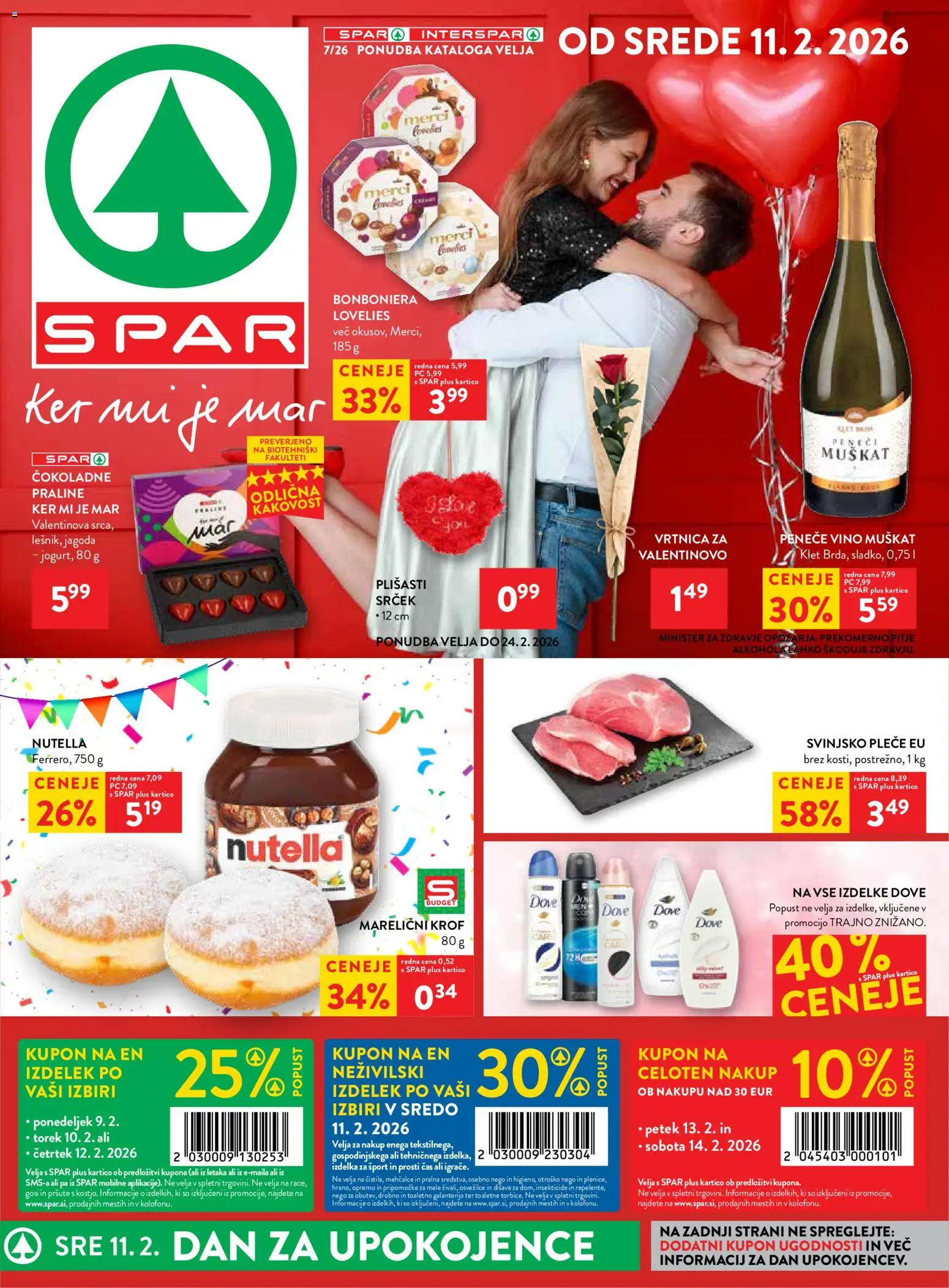 Novi Spar katalog ponudbe – veljaven od 11.02.2026 | Stran: 1