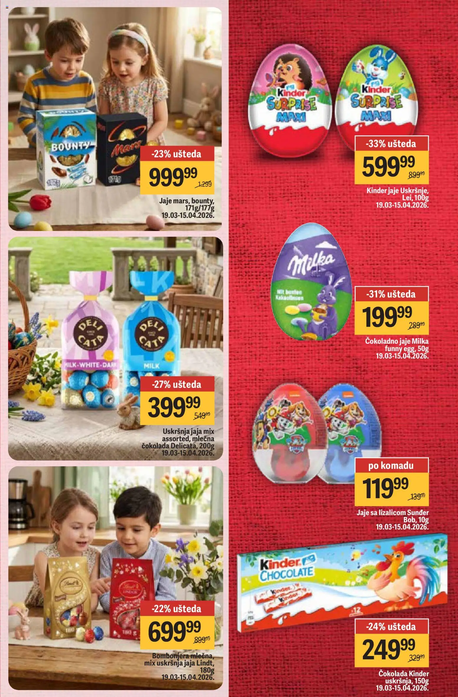 Maxi katalog - važi od 02.04.2026 | Strana: 28 | Proizvode: Milka, Bounty, Bombonjera, Mlečna čokolada