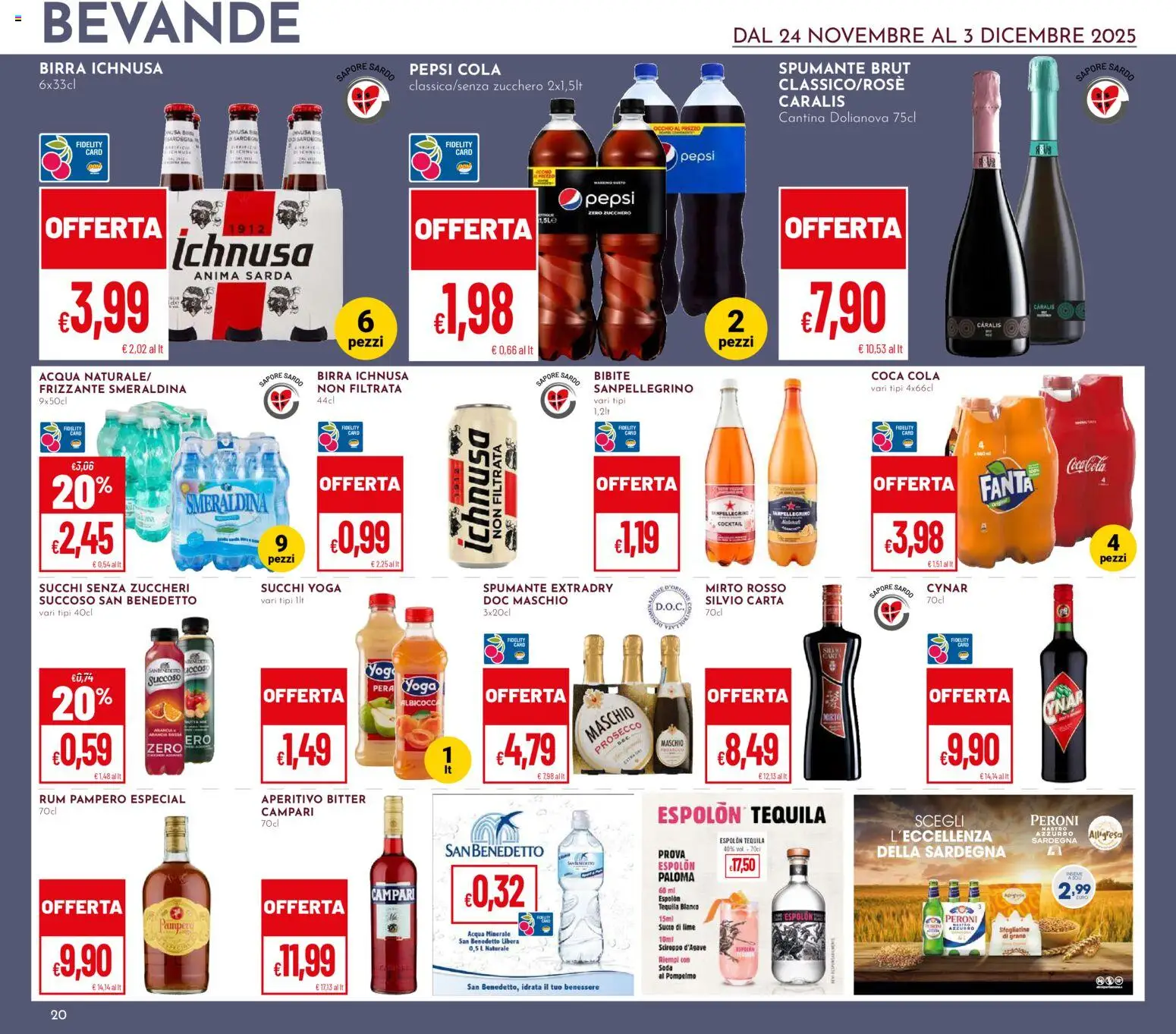 Volantino Pan del 24.11.2025 | Pagina: 20 | Prodotti: Birra, Zucchero, Spumante, Acqua minerale