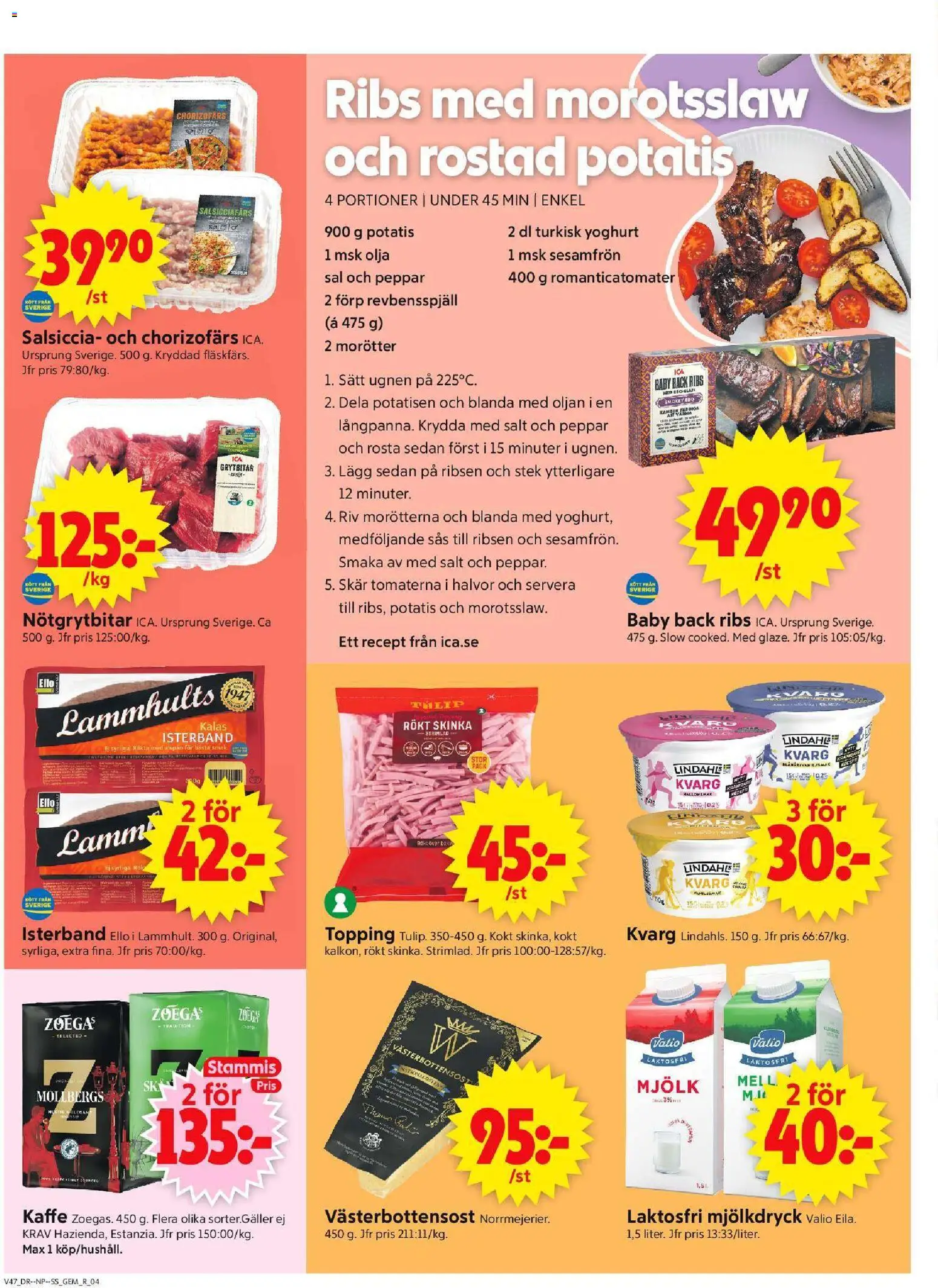 ICA Supermarket reklamblad aktuell från 17.11.2025 | Sida: 4 | Produkter: Peppar, Hallon, Kvarg, Ugnen