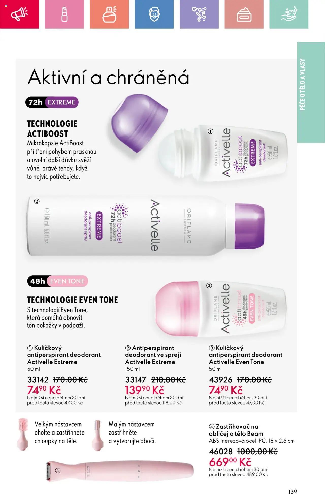 Oriflame katalog č.08/2025 od 25.05.2025 | Strana: 139 | Produkty: Deodorant, Antiperspirant, Zastřihovač